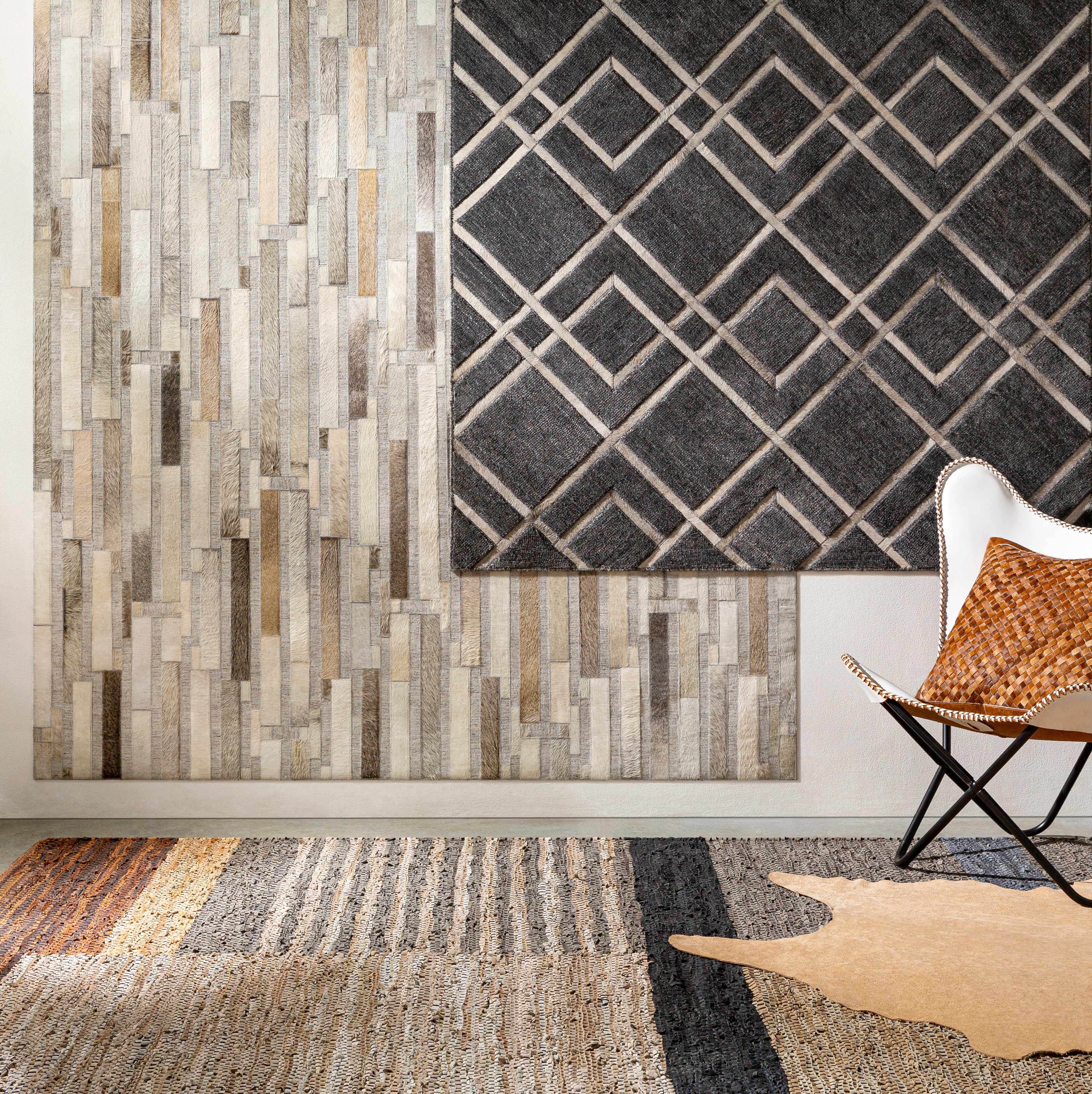 Lyndoch Leather Patchwork Rug - Image 7