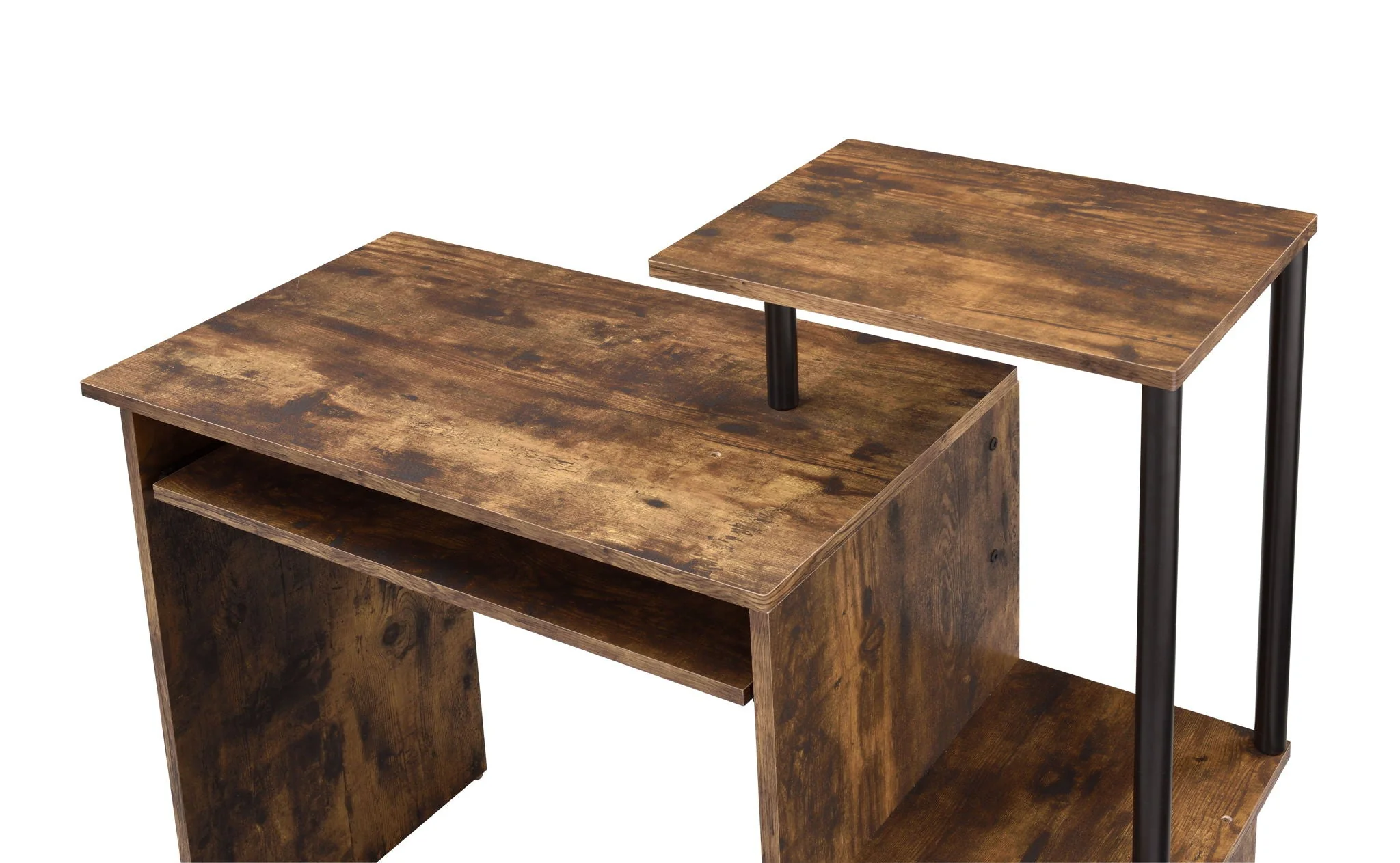 Lyphre - Computer Desk - Weathered Oak / Black - Image 2