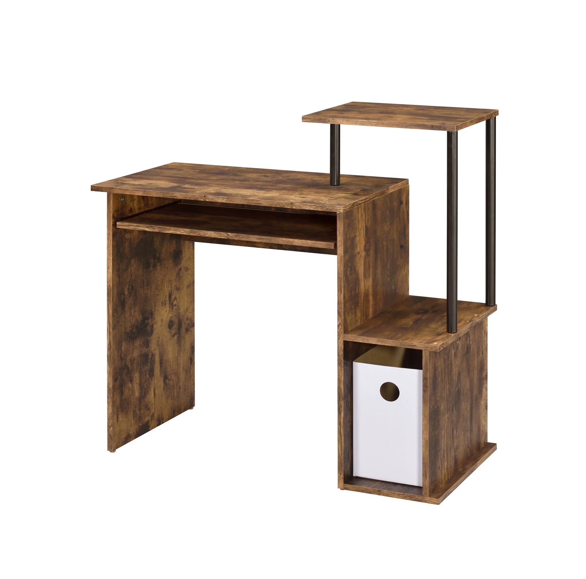 Lyphre - Computer Desk - Weathered Oak / Black - Image 4