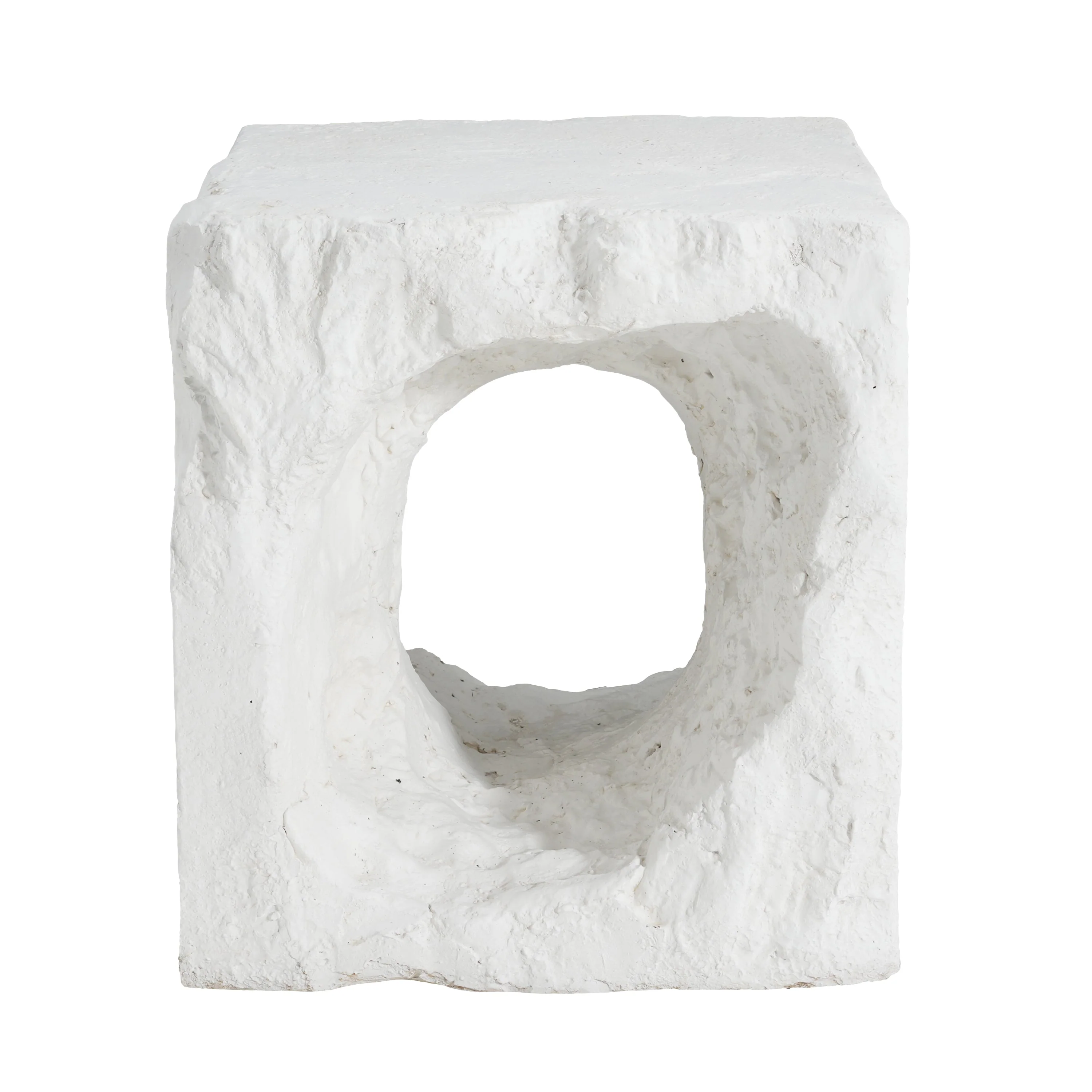 Lyra Outdoor Patio Karst Cave Inspired MGO Side Table White - Image 14