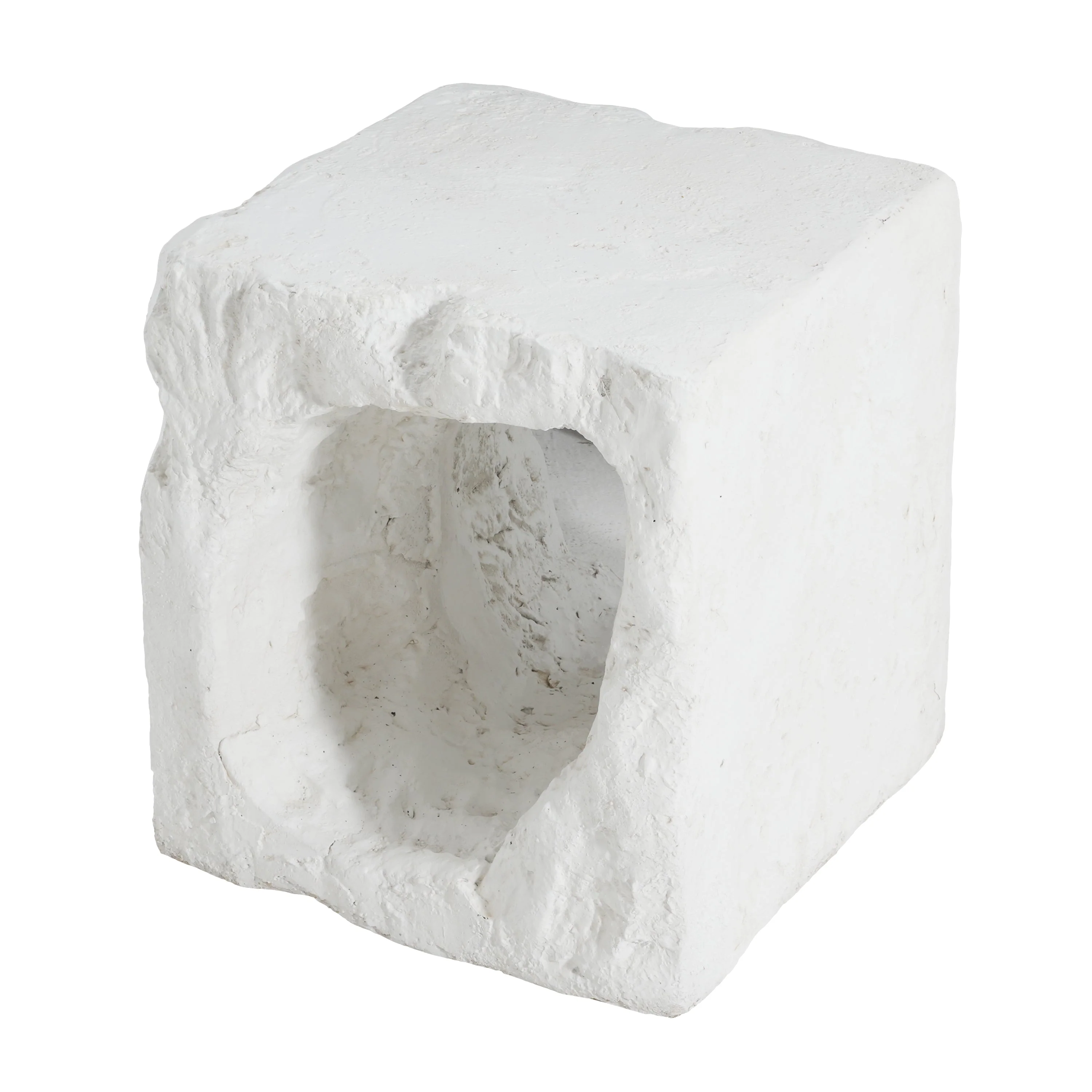 Lyra Outdoor Patio Karst Cave Inspired MGO Side Table White - Image 9