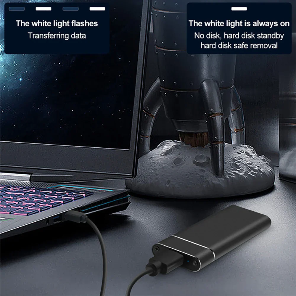 M.2 NVMe SATA SSD Enclosure USB 3.1 Type C Dual Protocol External Case - Image 5