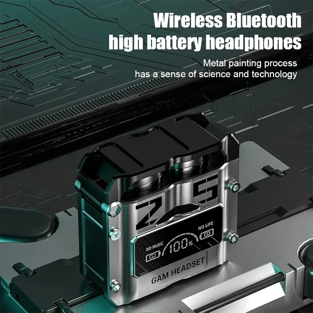 M25 TWS Bluetooth 5.3 Wireless Earbuds Touch Control LED Display Noise Cancelling - Image 4