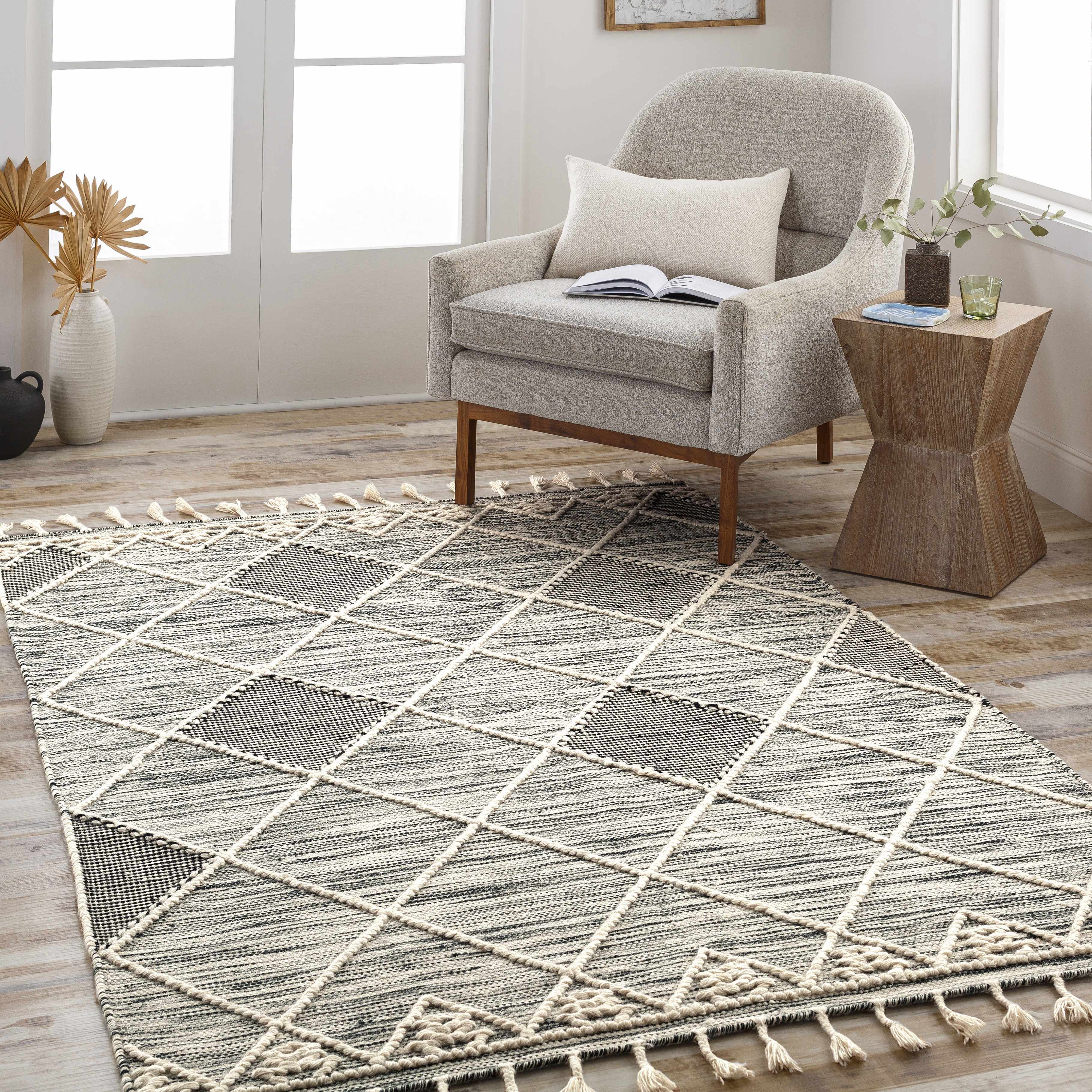 Mabua Tasseled Jute&Wool  Rug - Clearance - Image 3