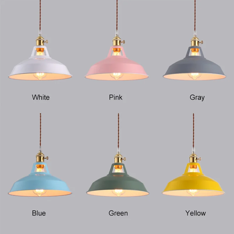 Macaron Color Pendant Light E27 Modern Hanging Chandelier for Dining Restaurant - Image 6