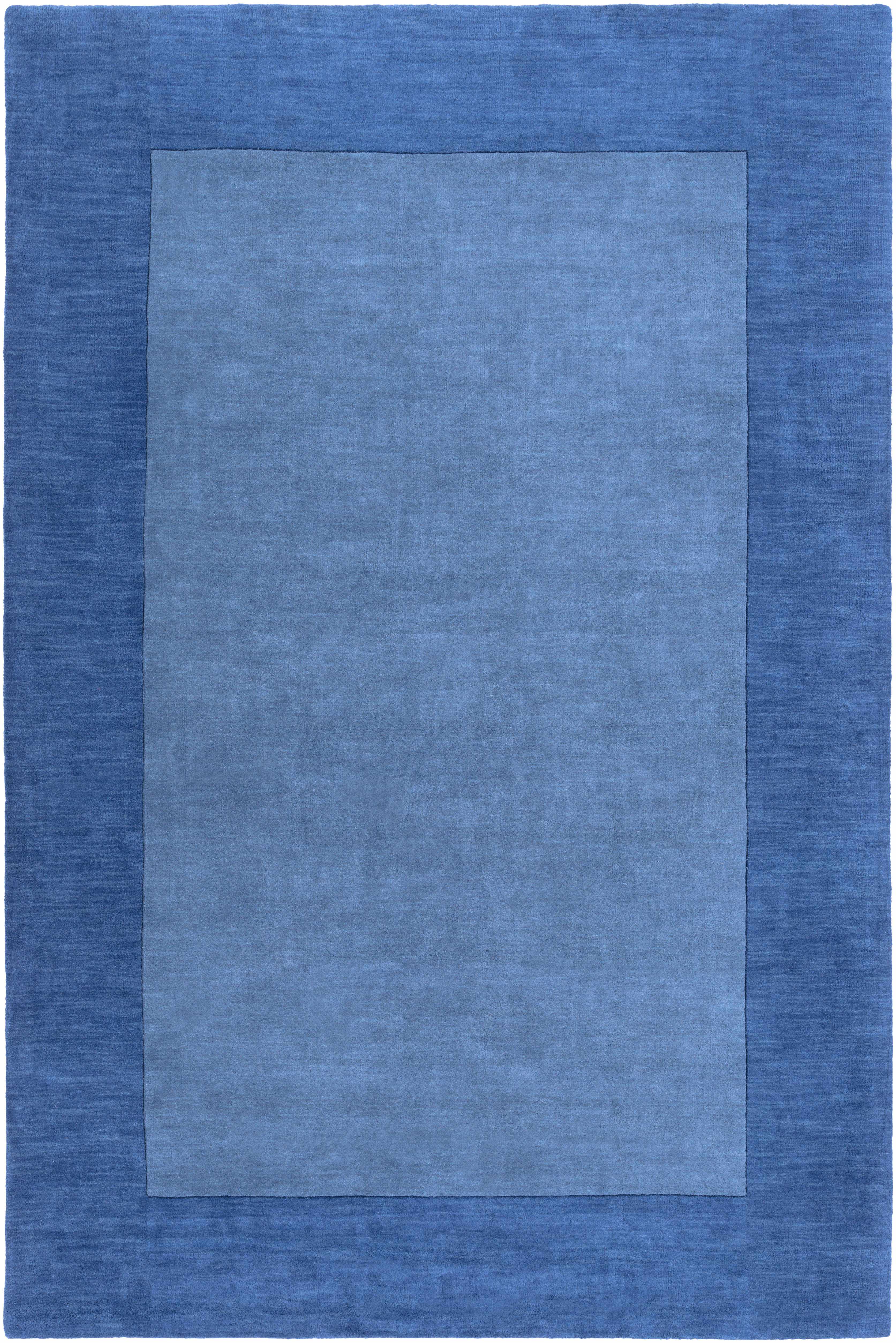 Macedon Blue Bordered Wool Rug - Image 11