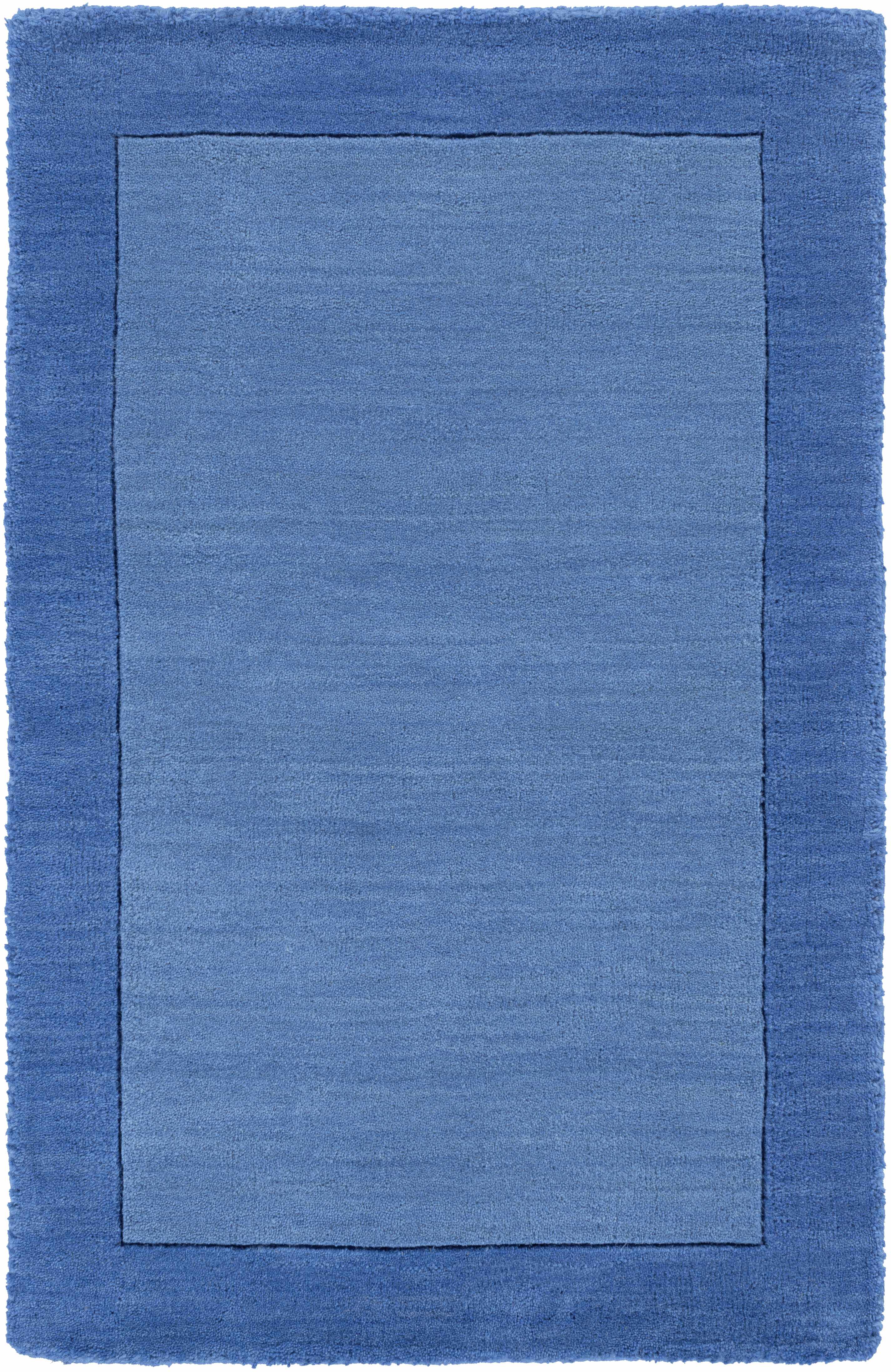 Macedon Blue Bordered Wool Rug - Image 12