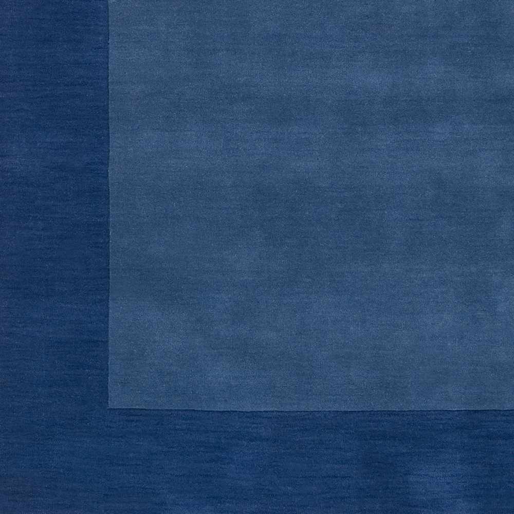 Macedon Blue Bordered Wool Rug - Image 3