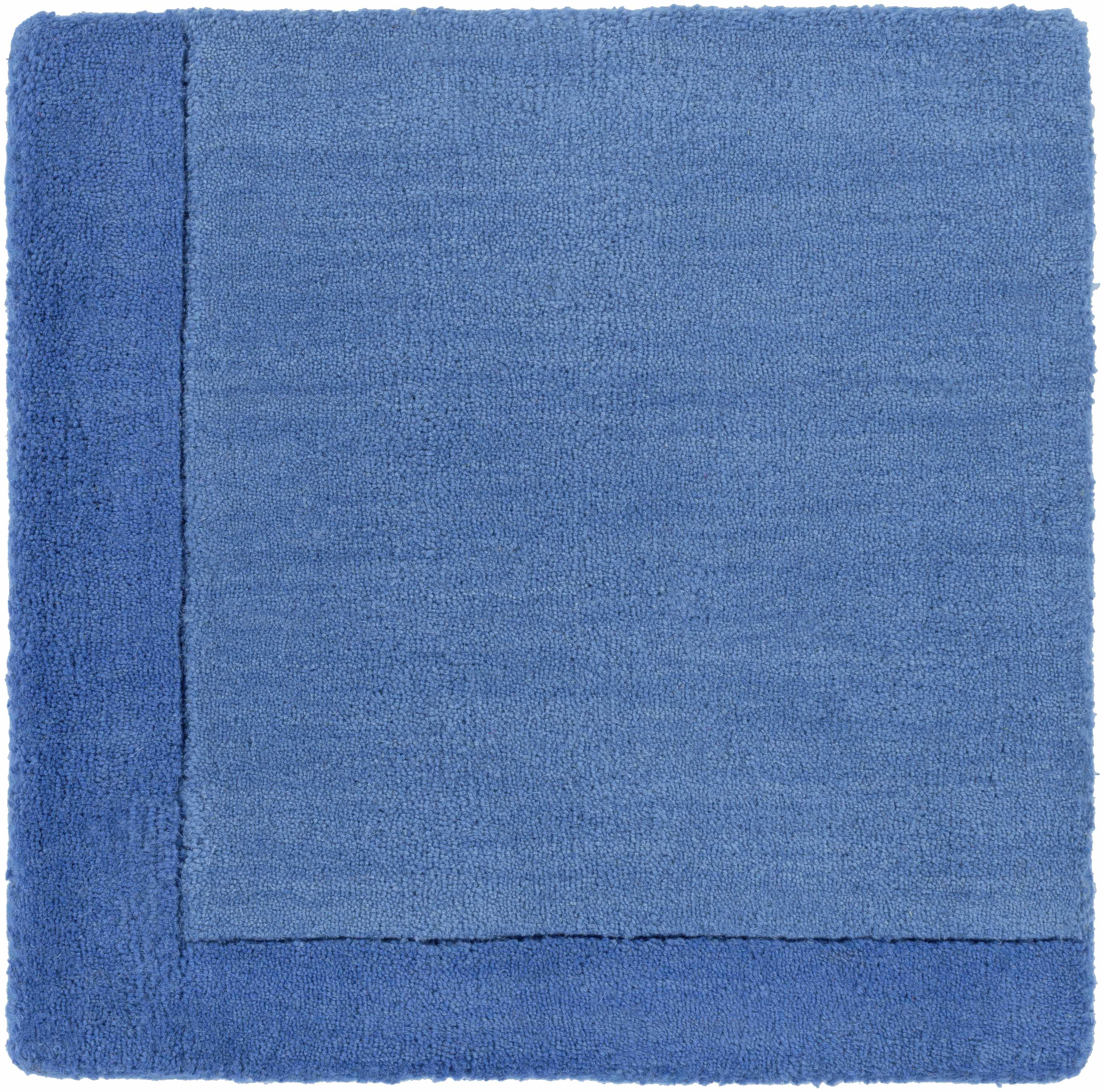 Macedon Blue Bordered Wool Rug - Image 5