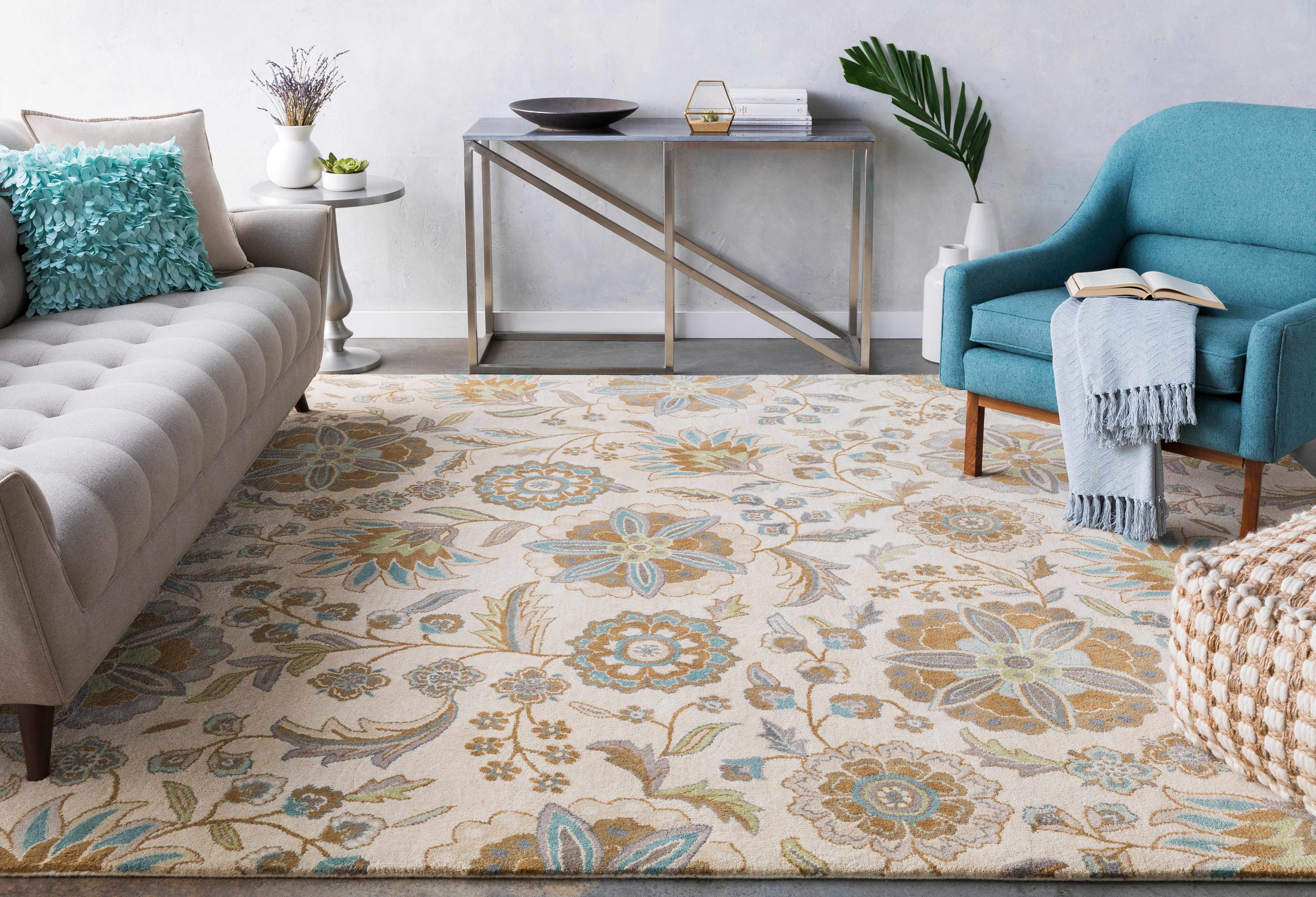 Mack Floral Wool Area Carpet - Image 2