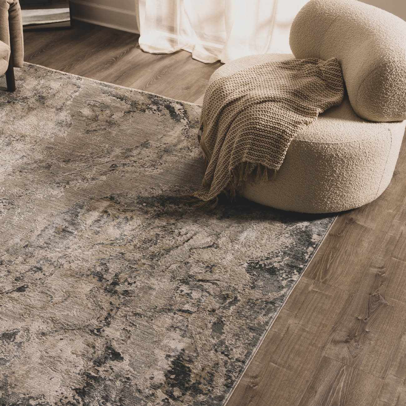 Maddington Gray Marble Rug - Image 3