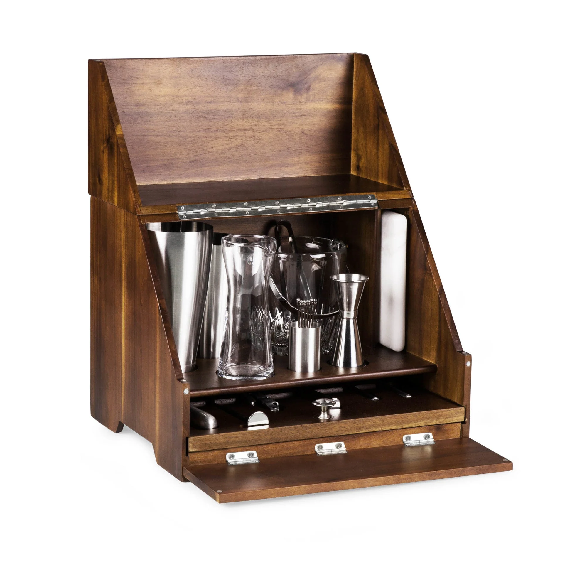 Madison Acacia Tabletop Bar Set - Image 6