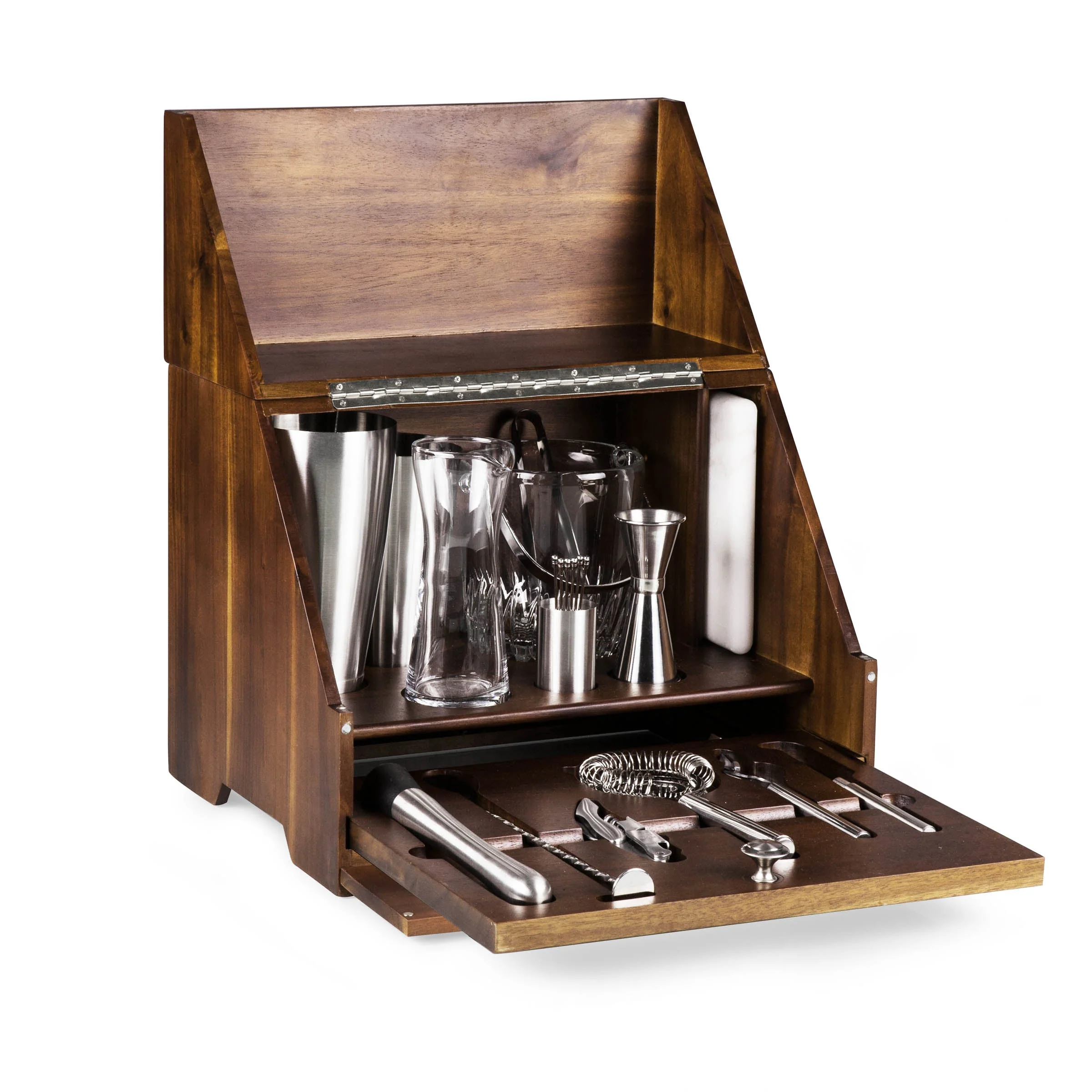 Madison Acacia Tabletop Bar Set - Image 7