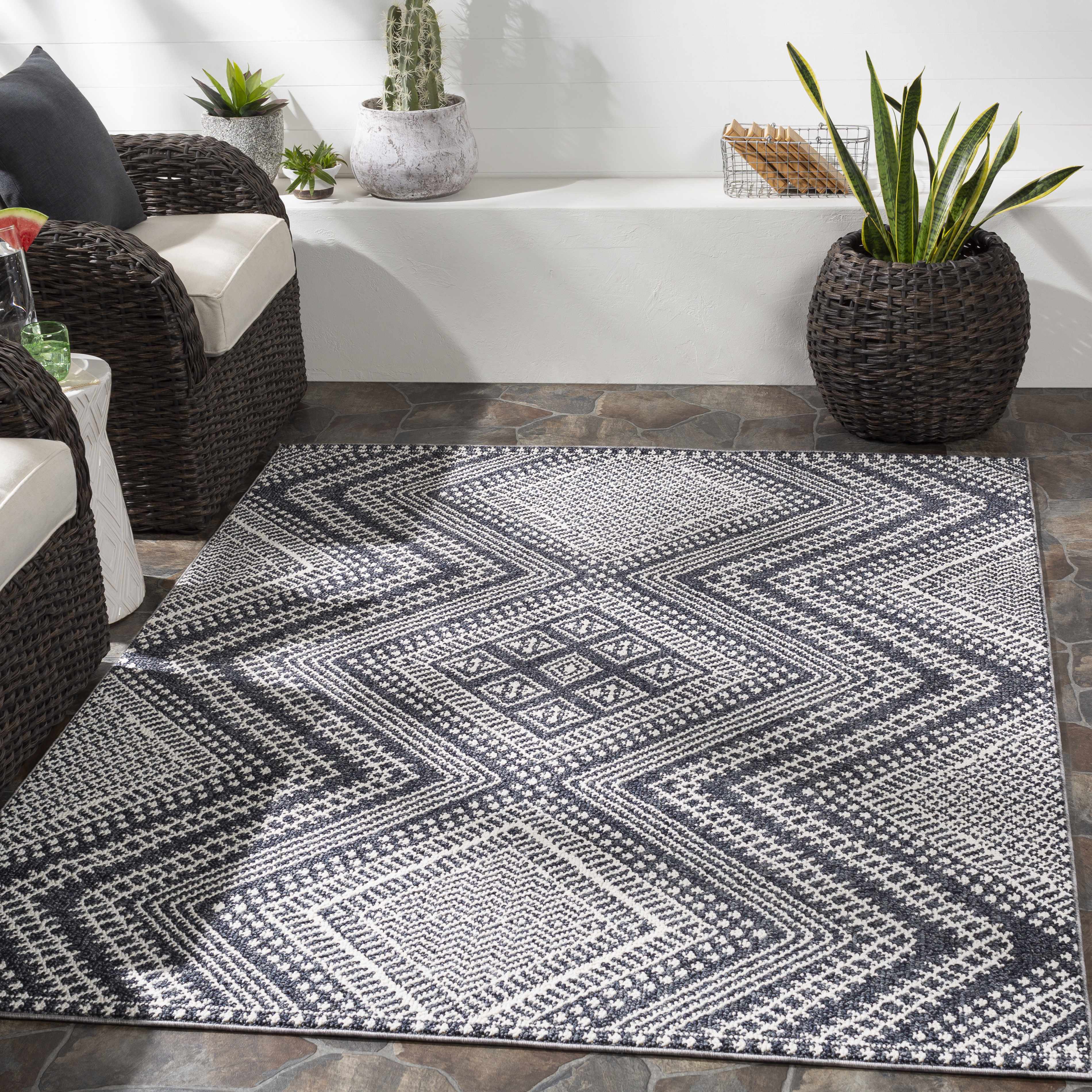 Madison Black&White Area Rug - Clearance - Image 5