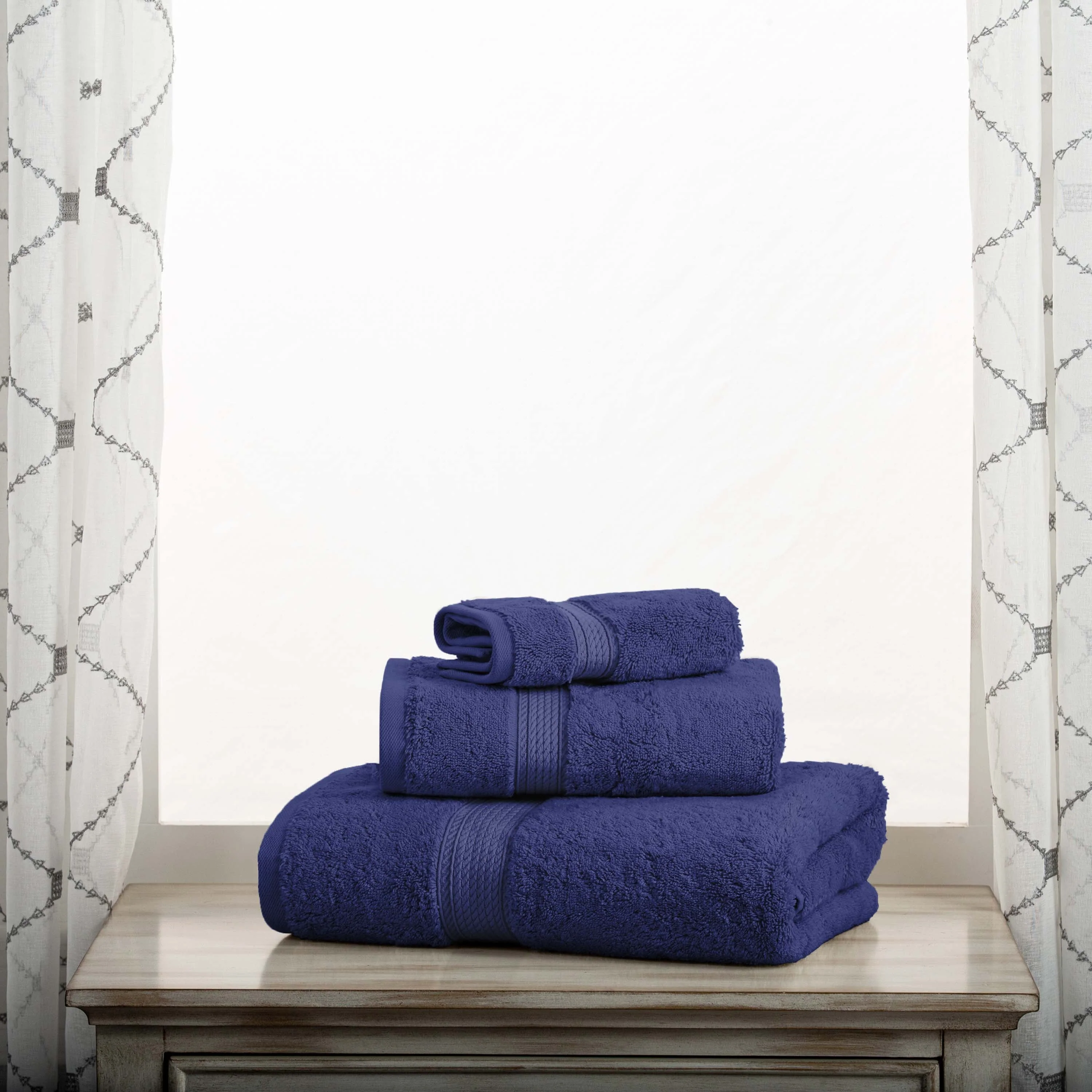 Madison Egyptian Cotton Plush Heavyweight 3 Piece Towel Set - Image 6