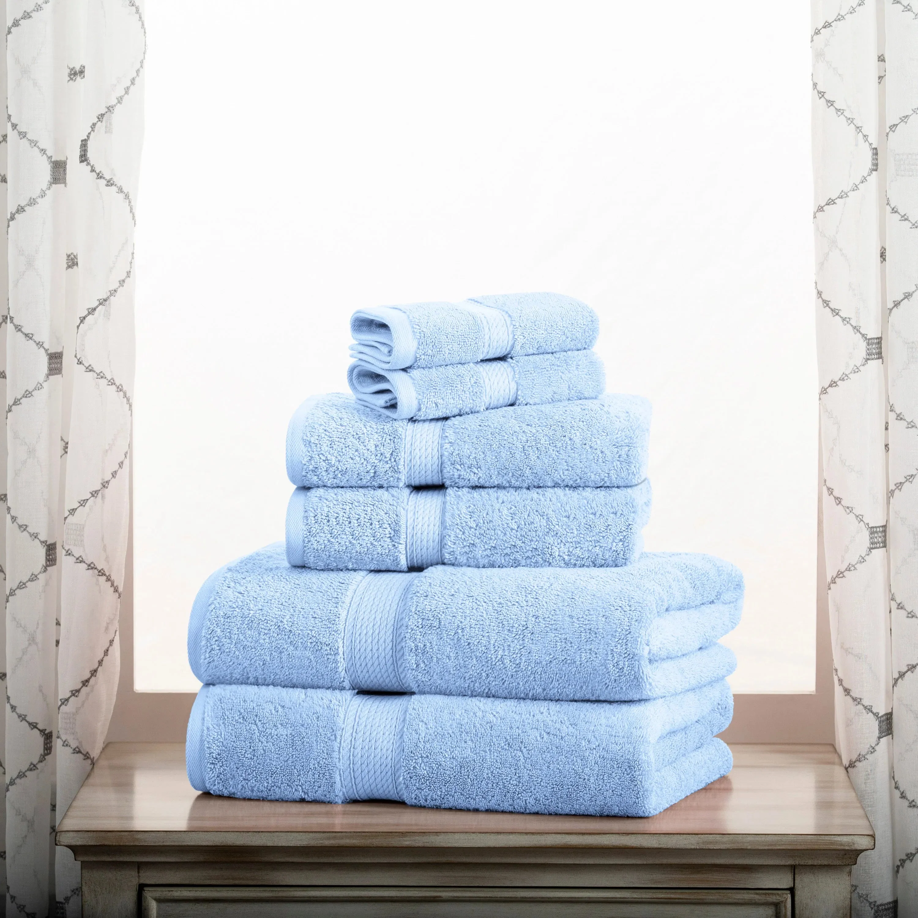 Madison Egyptian Cotton Plush Heavyweight 6 Piece Towel Set - Image 12