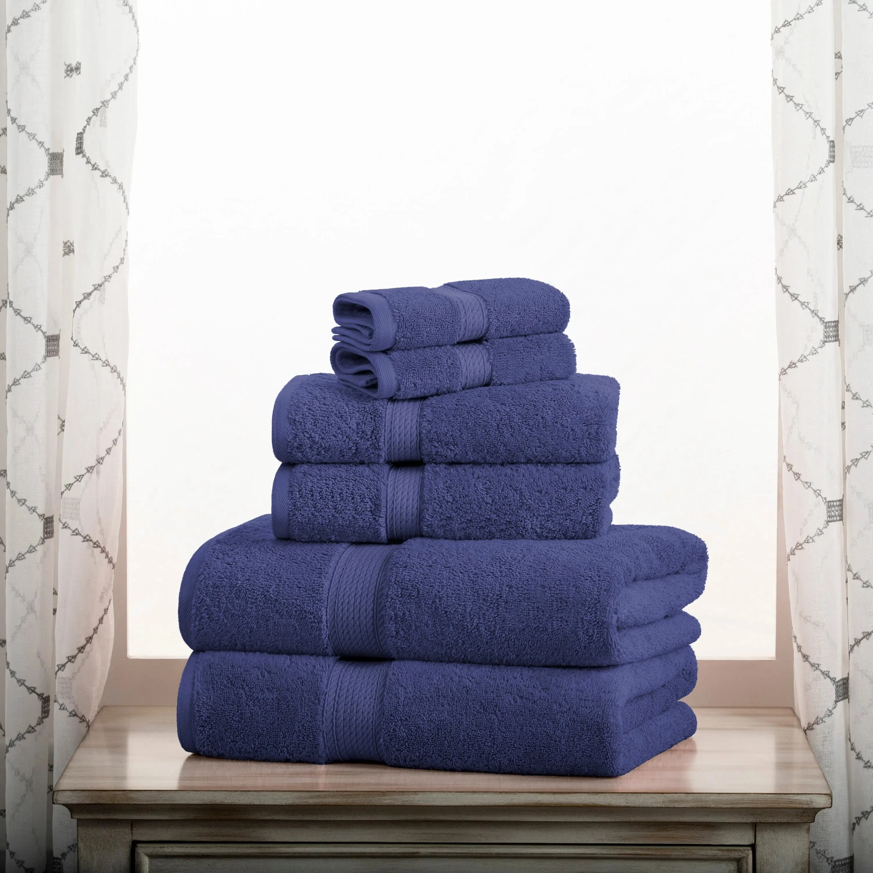 Madison Egyptian Cotton Plush Heavyweight 6 Piece Towel Set - Image 3