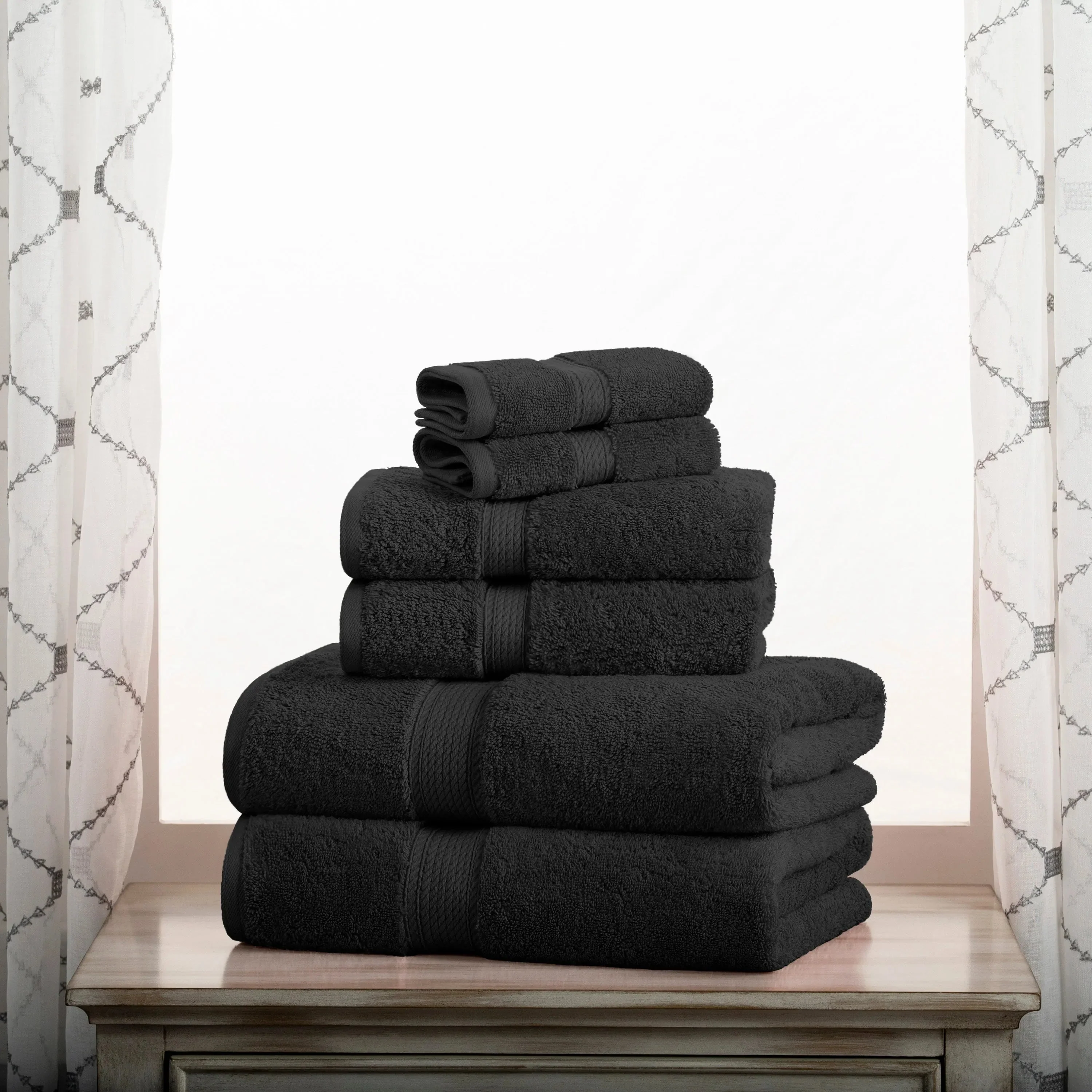 Madison Egyptian Cotton Plush Heavyweight 6 Piece Towel Set - Image 4