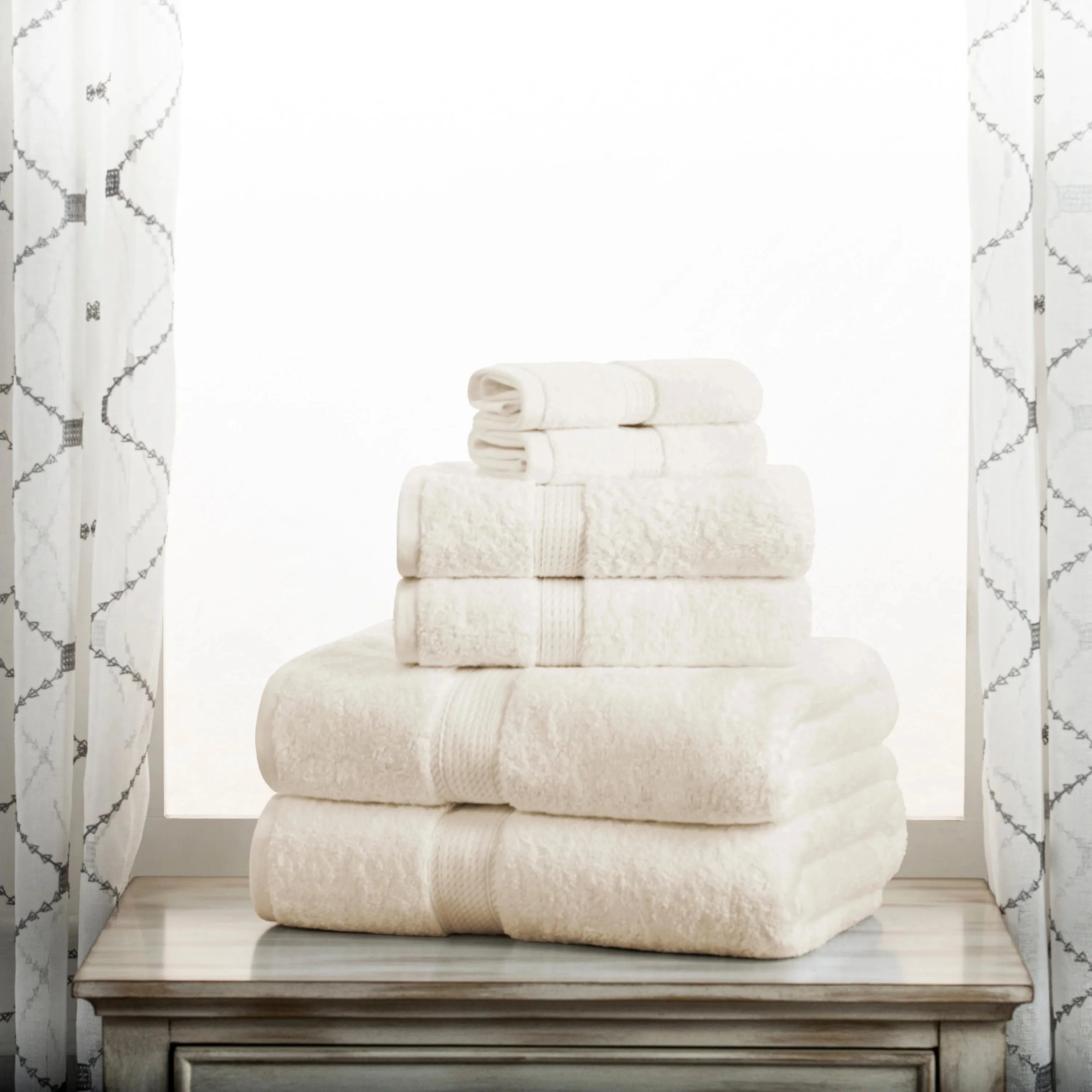 Madison Egyptian Cotton Plush Heavyweight 6 Piece Towel Set - Image 5