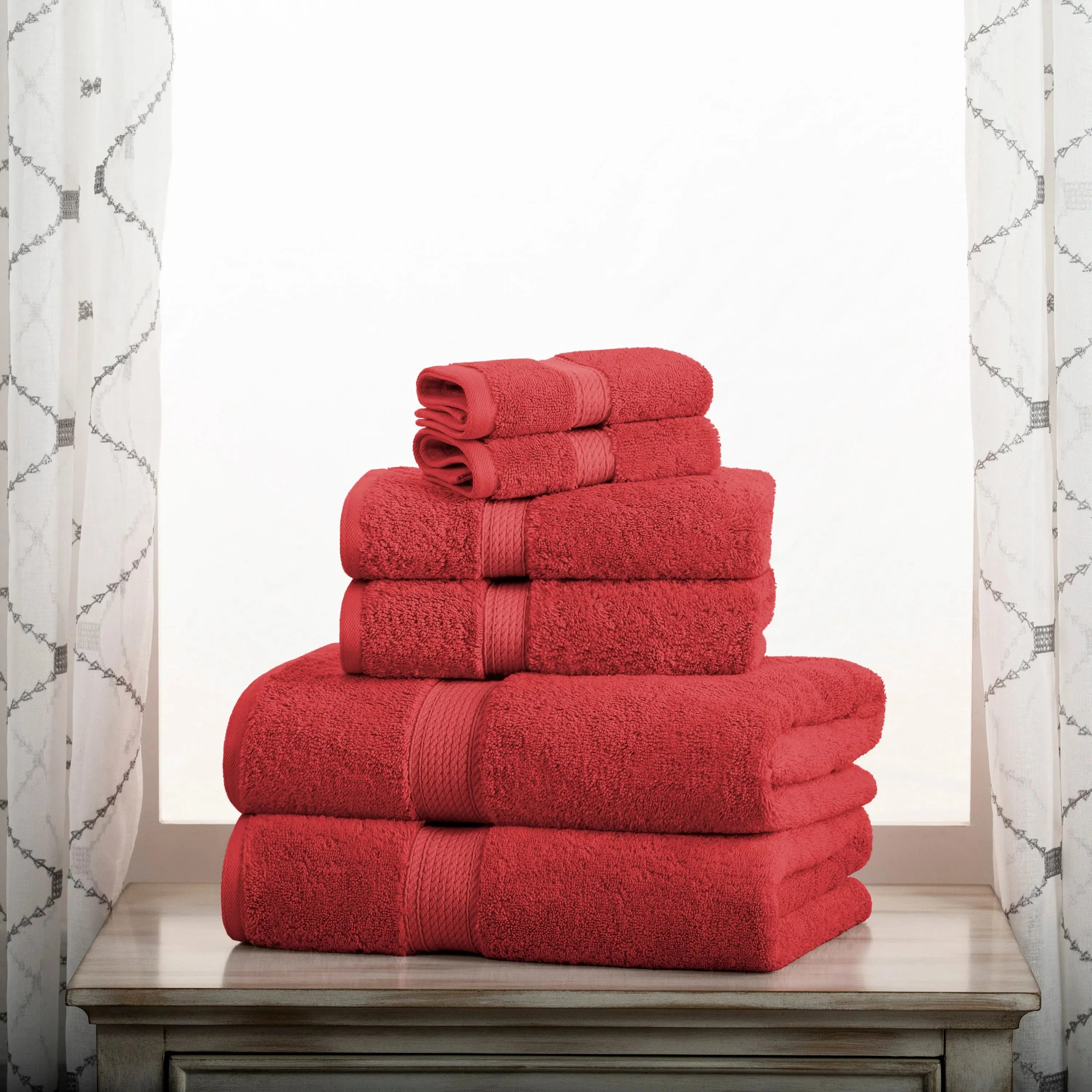 Madison Egyptian Cotton Plush Heavyweight 6 Piece Towel Set - Image 8