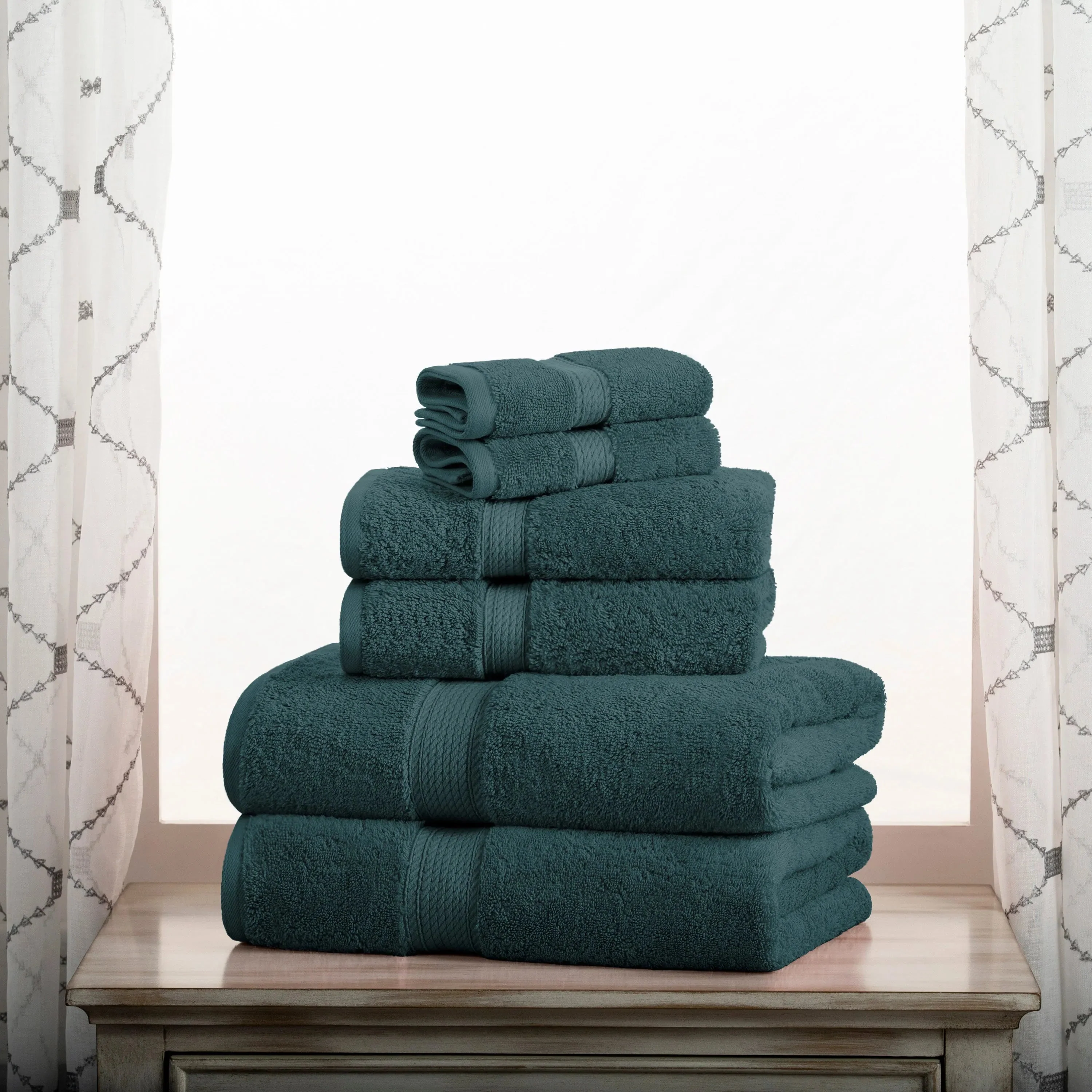 Madison Egyptian Cotton Plush Heavyweight 6 Piece Towel Set - Image 9