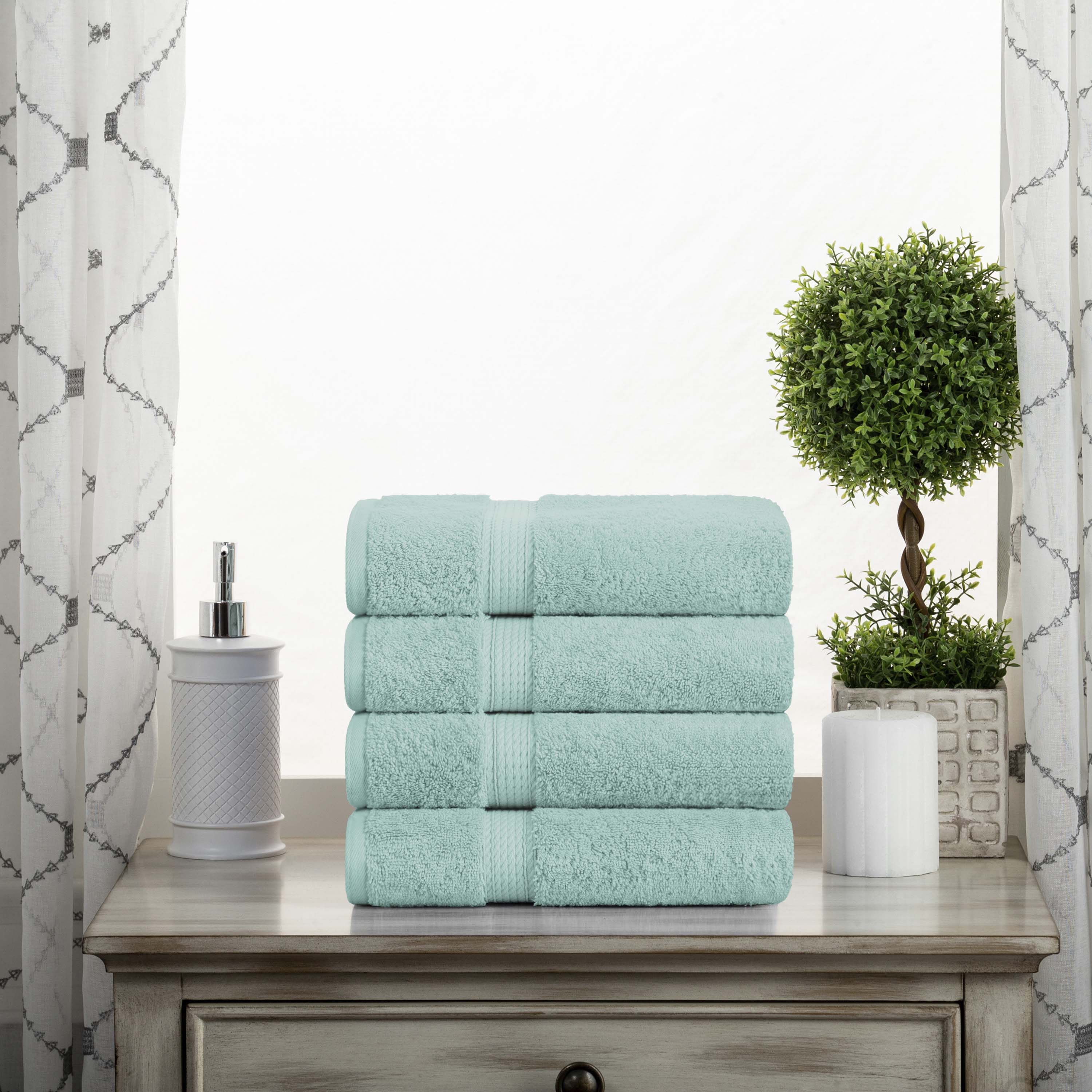 Madison Egyptian Cotton Plush Thick Absorbent Hand Towel Set of 4 - Image 10