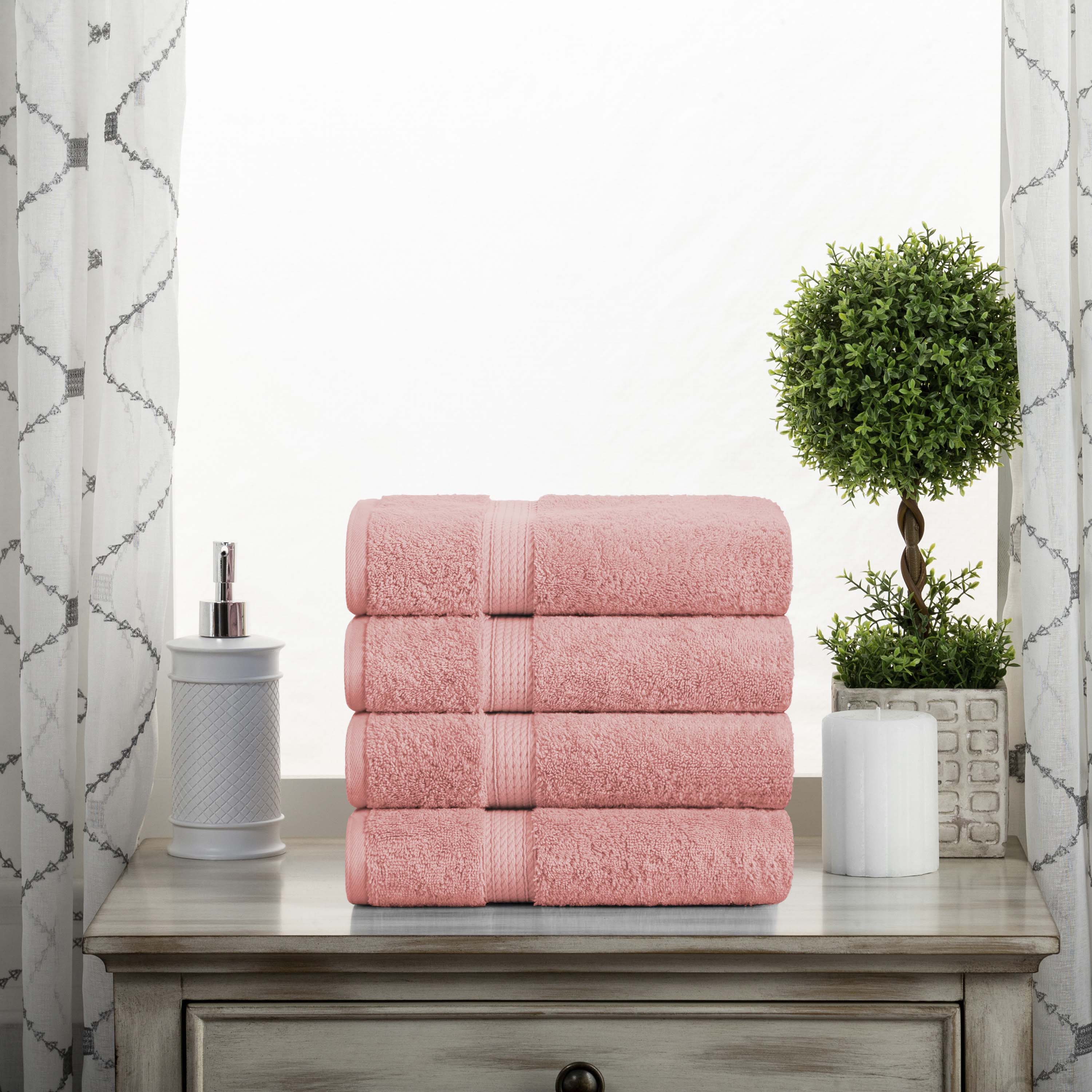 Madison Egyptian Cotton Plush Thick Absorbent Hand Towel Set of 4 - Image 12