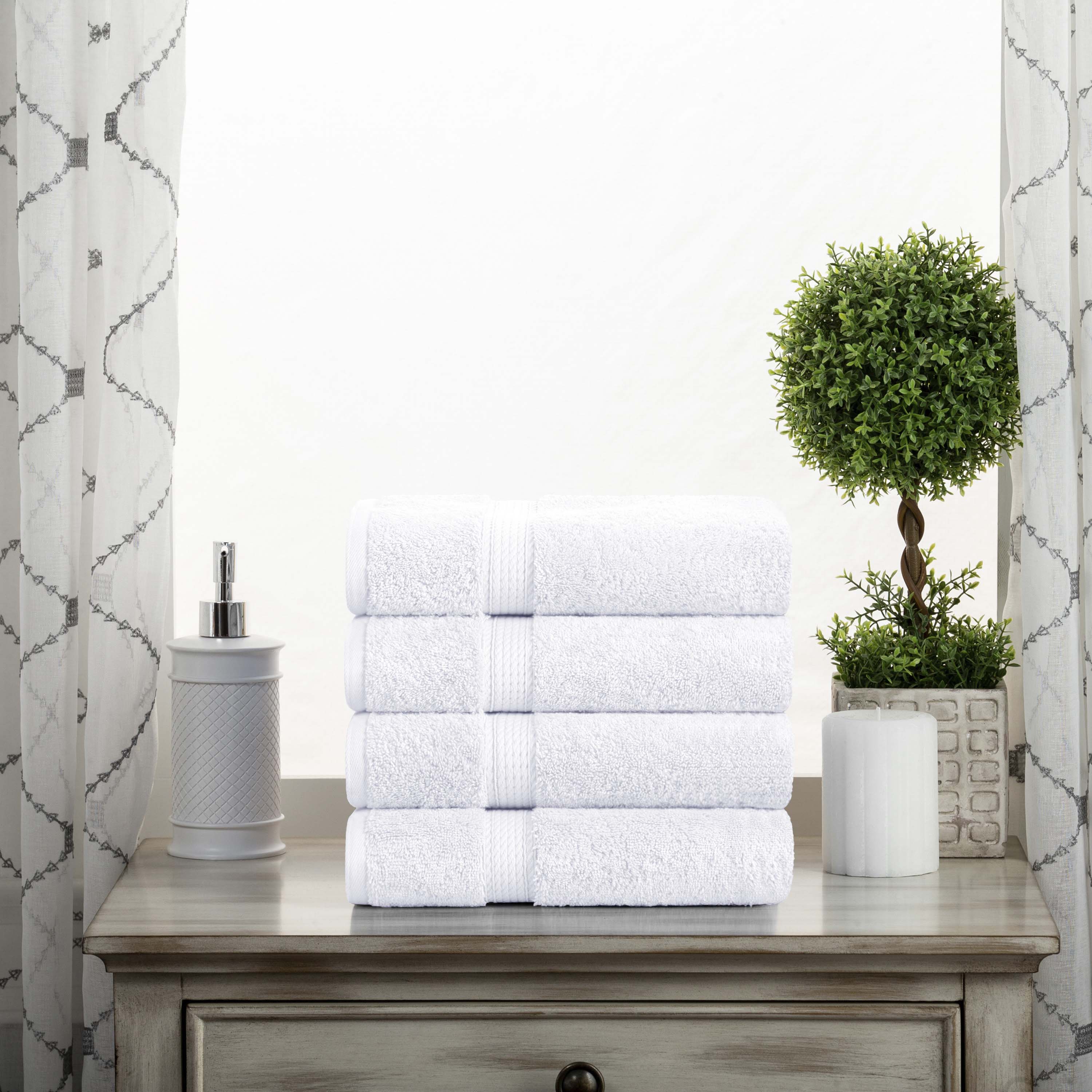 Madison Egyptian Cotton Plush Thick Absorbent Hand Towel Set of 4 - Image 3