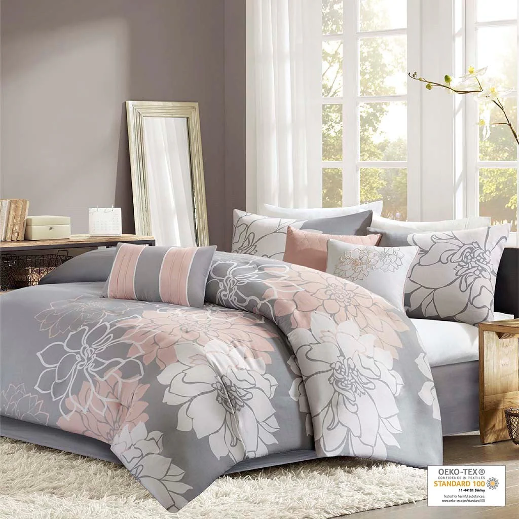 Madison Park Floral Cotton Sateen Comforter Ensemble - Image 2