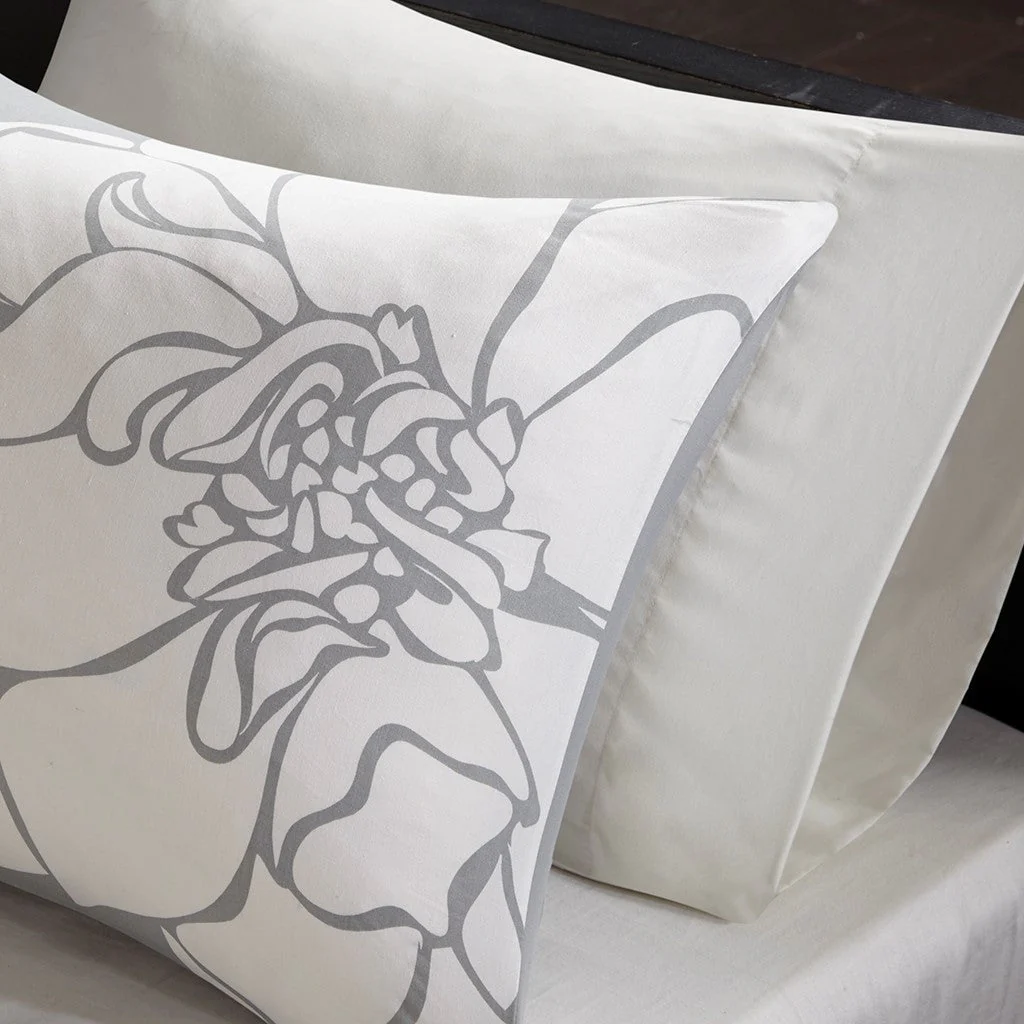 Madison Park Floral Cotton Sateen Comforter Ensemble - Image 4