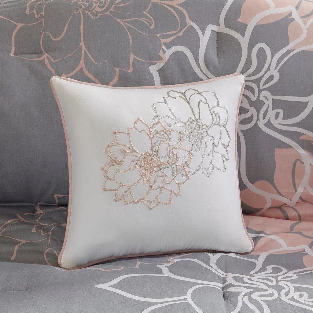 Madison Park Floral Cotton Sateen Comforter Ensemble - Image 5