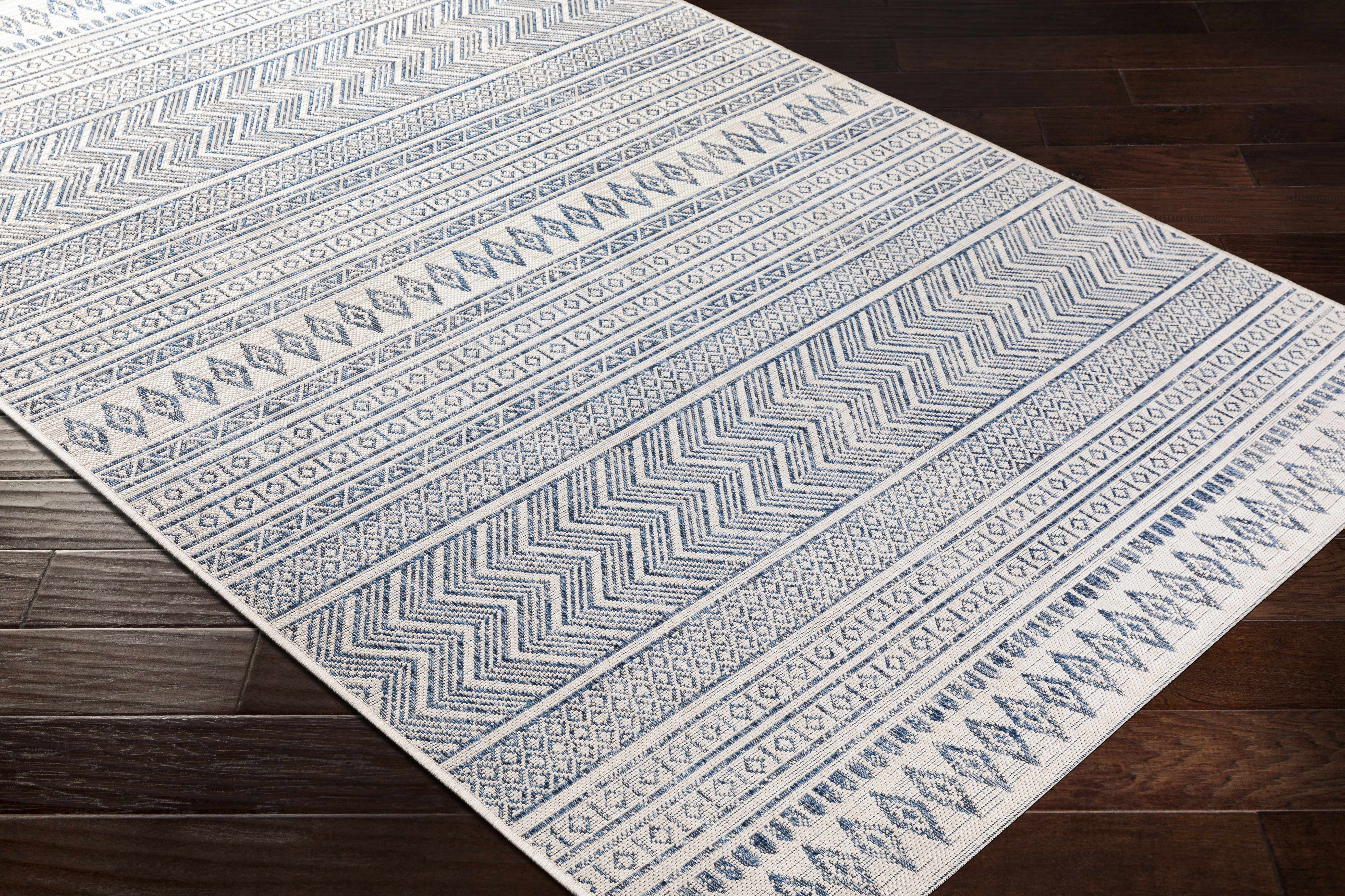 Madras Light Blue Green All Over Performance Area Rug - Image 15