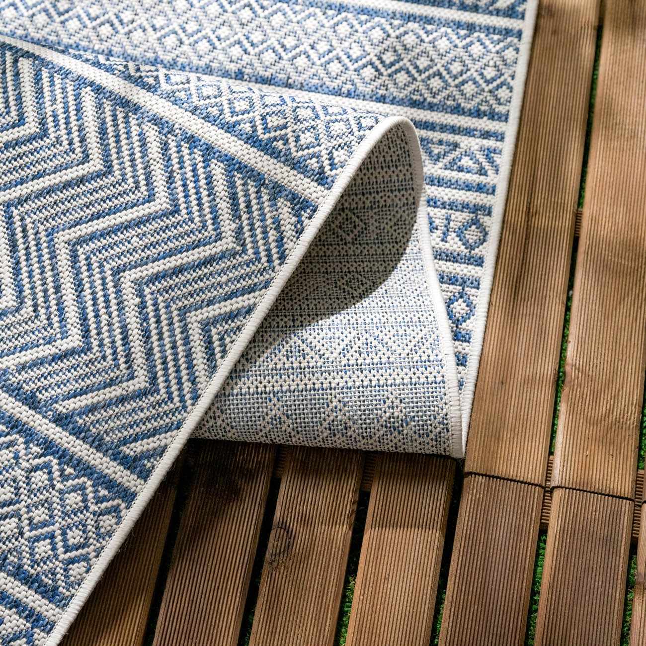 Madras Light Blue Green All Over Performance Area Rug - Image 5
