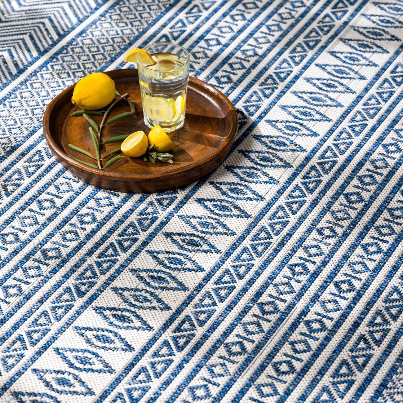 Madras Light Blue Green All Over Performance Area Rug - Image 8