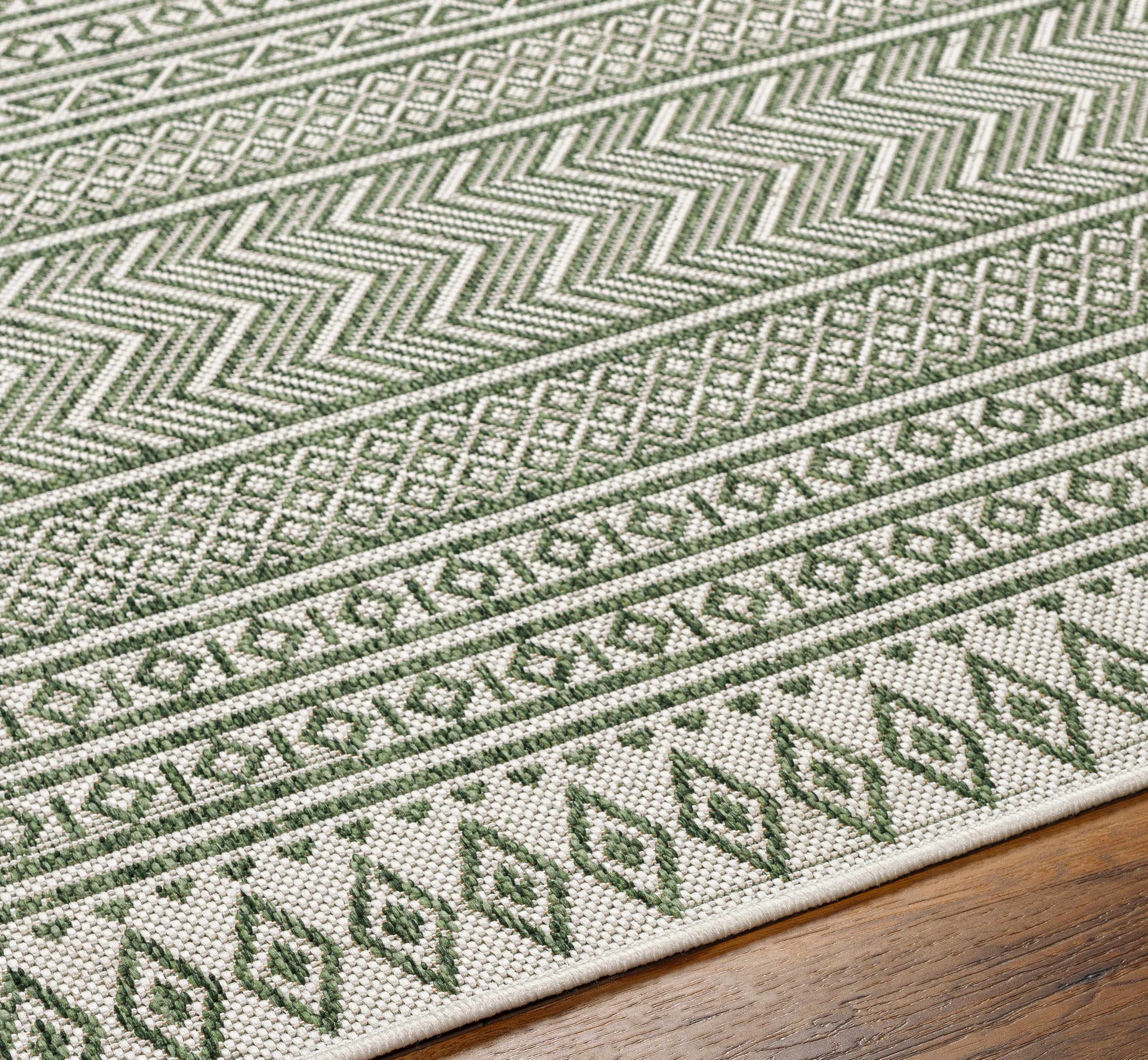 Madras Natural Gray Green All Over Performance Area Rug - Image 6