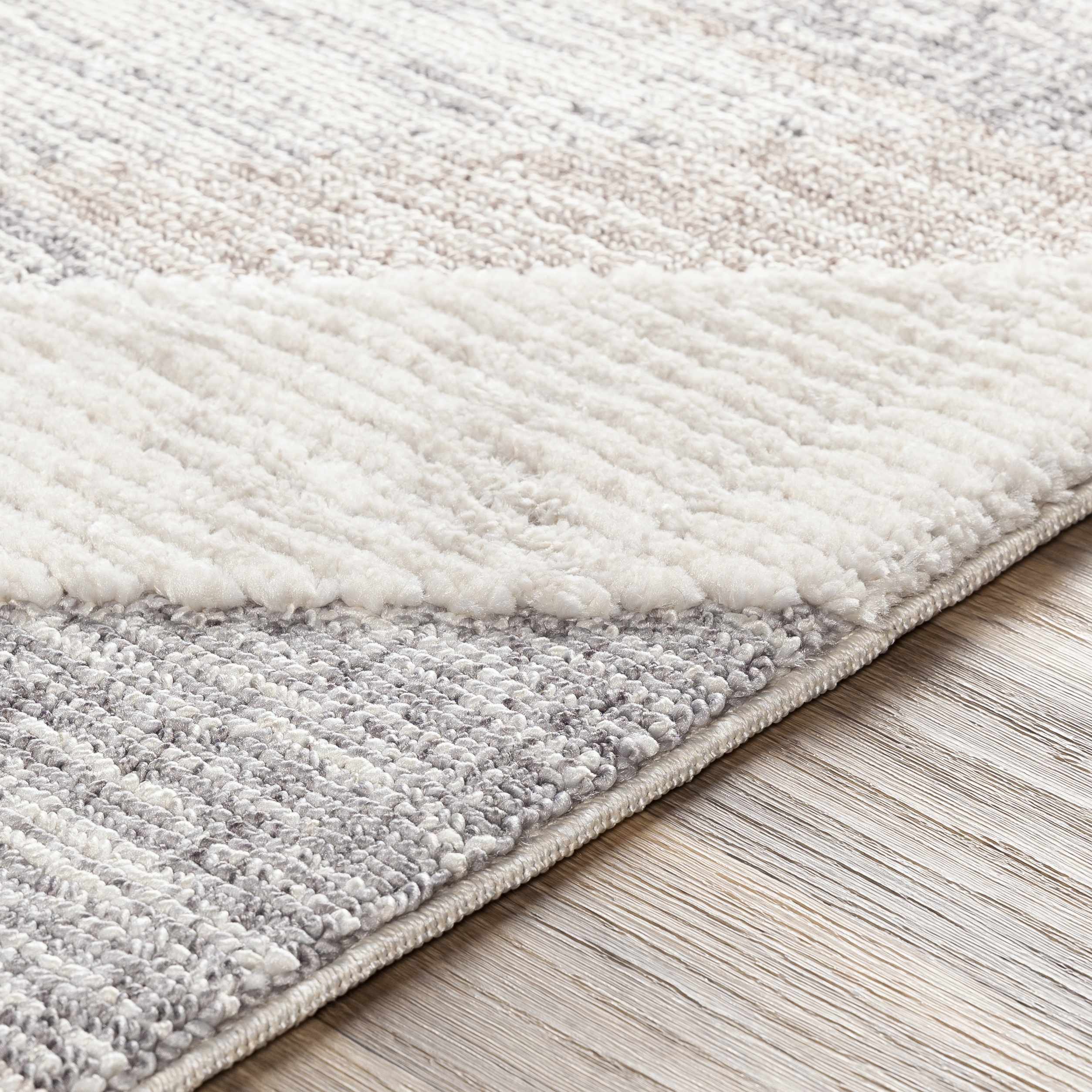 Magazine Geometric High/Low Pile Rug with Tassels - Clearance - Image 5
