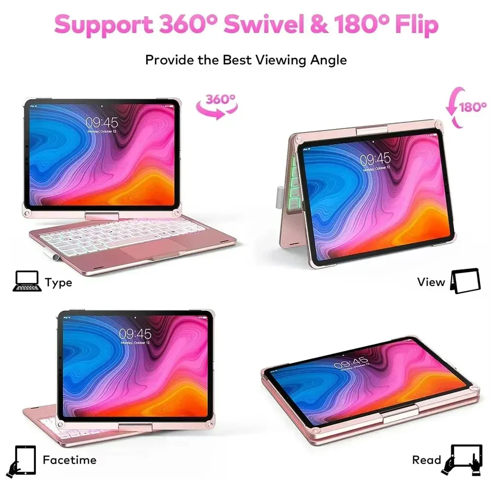 Magic Keyboard Case iPad 11th Gen 2025 iPad Air 11/13 Backlit 360° - Image 6
