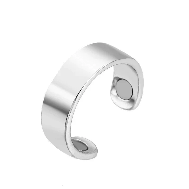 Magnetic Adjustable Stainless Steel Sleep Ring Unisex Comfort Band - Image 2