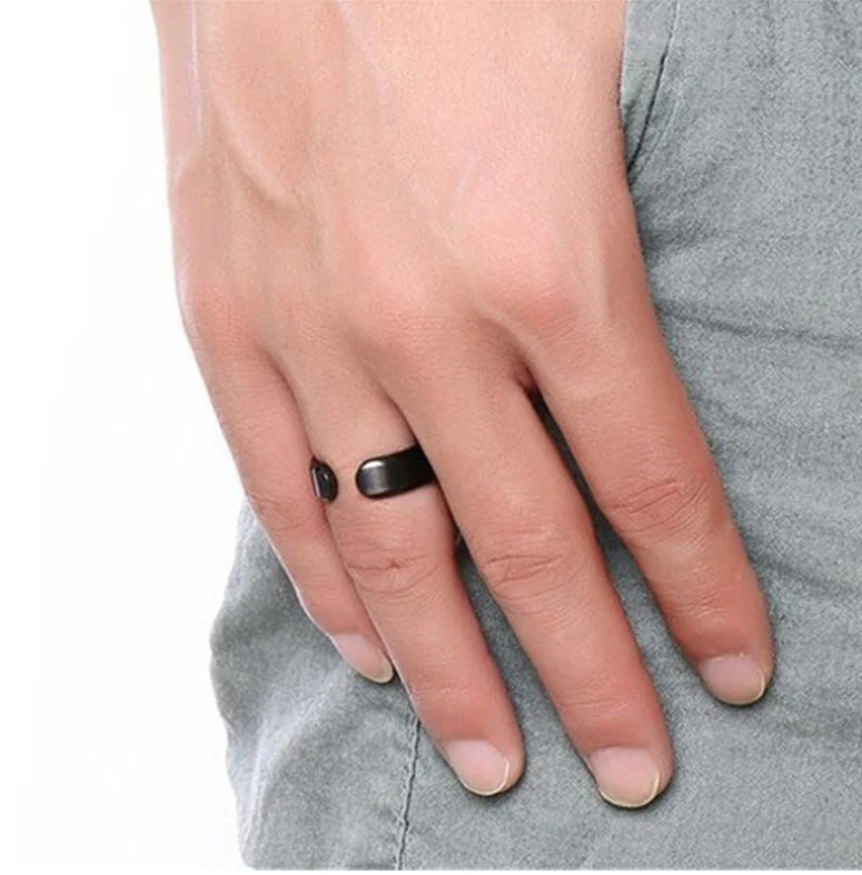 Magnetic Adjustable Stainless Steel Sleep Ring Unisex Comfort Band - Image 4