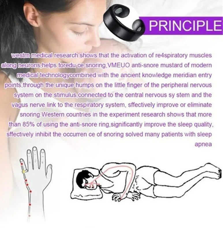 Magnetic Adjustable Stainless Steel Sleep Ring Unisex Comfort Band - Image 5