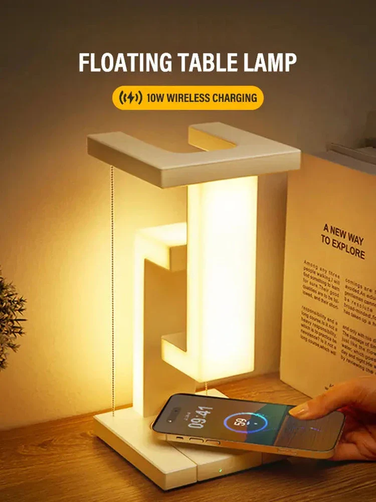 Magnetic Balance LED Desk Lamp Wireless Charger Creative Night Light Decor - Image 2
