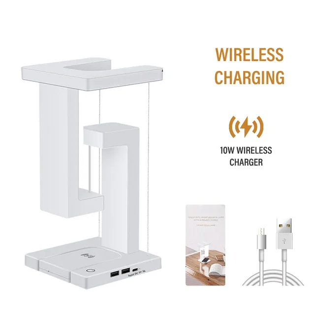 Magnetic Balance LED Desk Lamp Wireless Charger Creative Night Light Decor - Image 7
