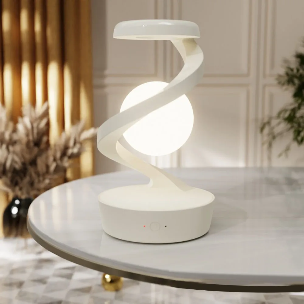 Magnetic Floating Table Lamp with 15W Wireless Charger RGB LED Night Light - Image 3