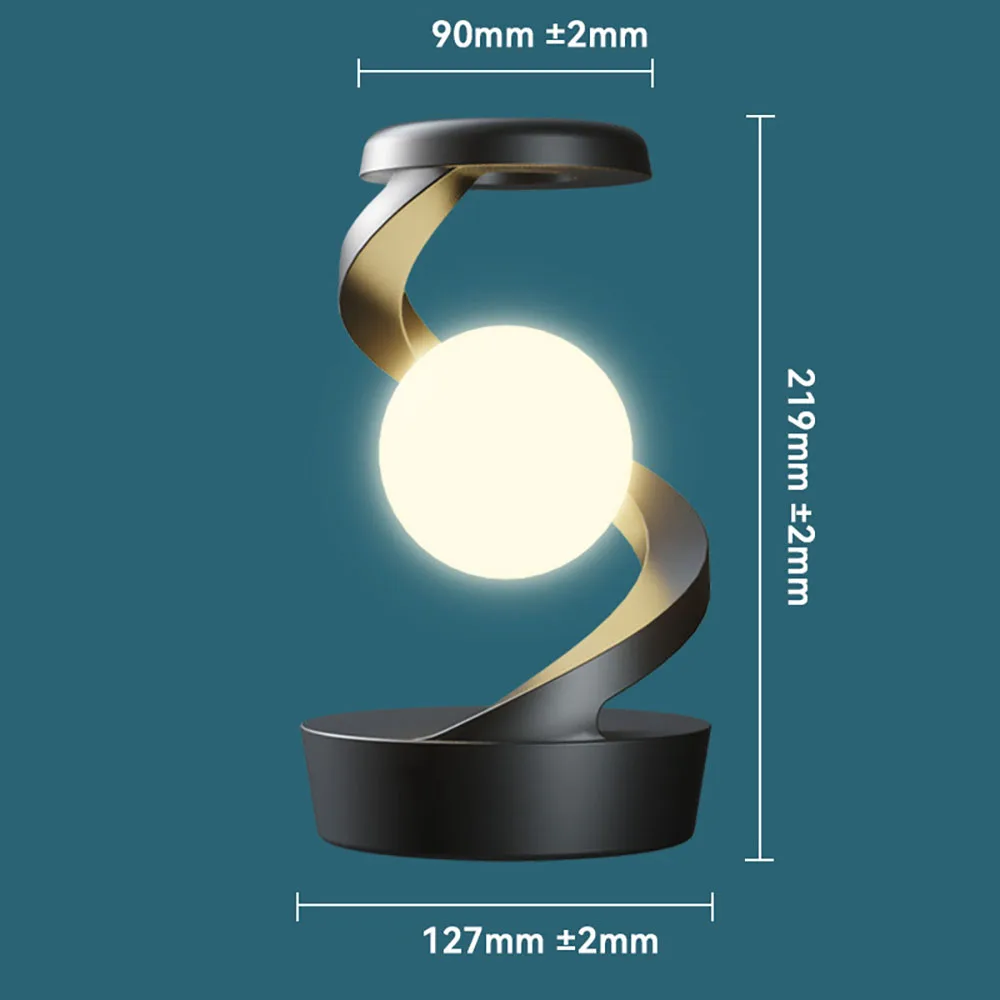 Magnetic Floating Table Lamp with 15W Wireless Charger RGB LED Night Light - Image 4