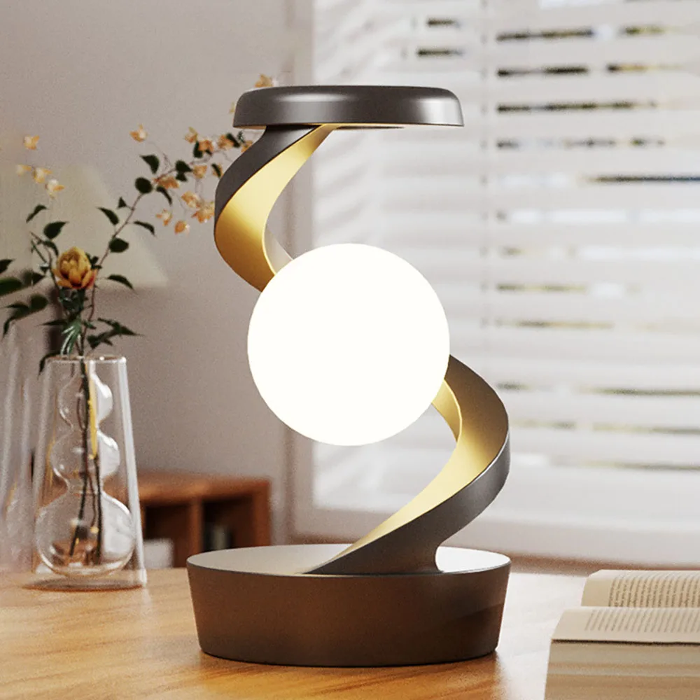Magnetic Floating Table Lamp with 15W Wireless Charger RGB LED Night Light - Image 6