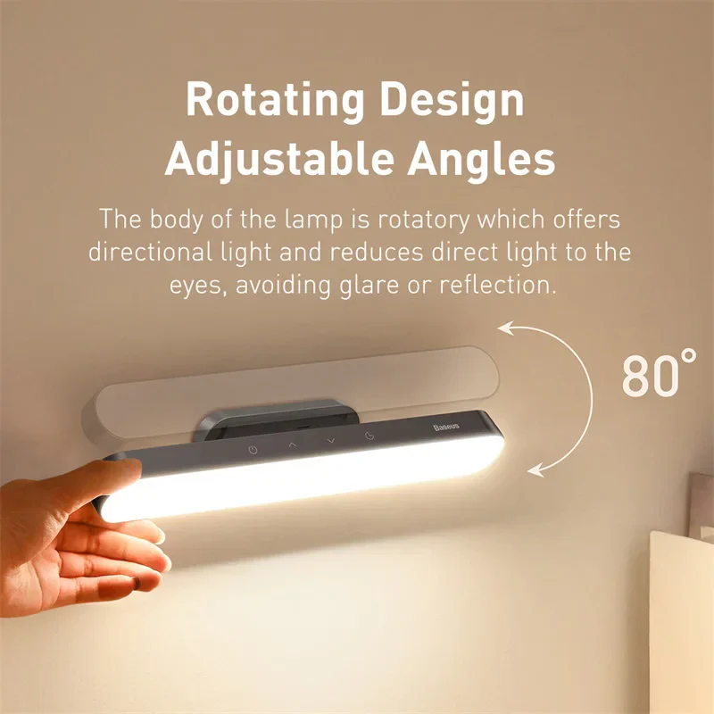 Magnetic Hanging Desk Lamp Rechargeable LED Stepless Dimming Study Work Light - Image 4