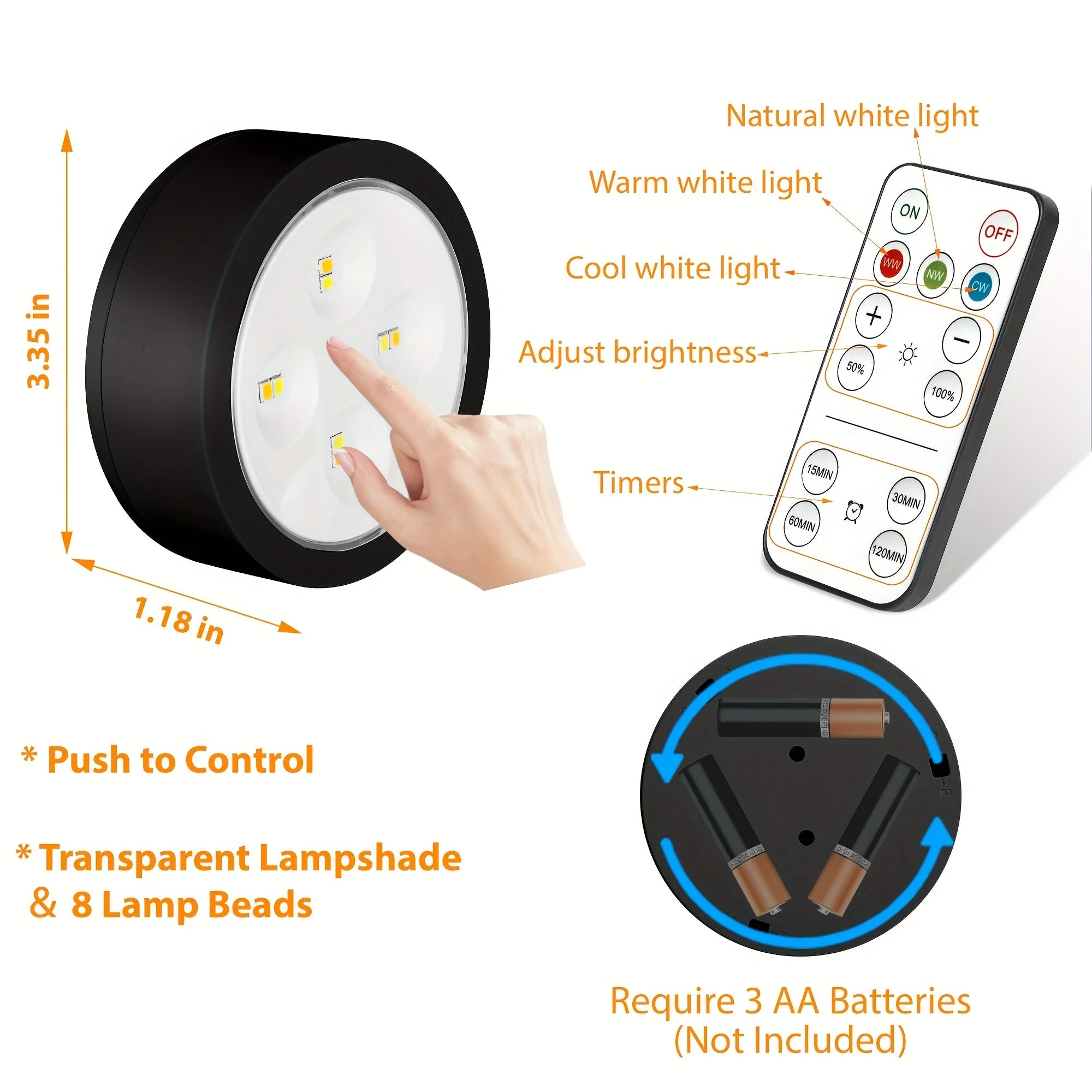 Magnetic LED Picture Lights with Remote – Dimmable Wall Art Lights Battery Powered - Image 3