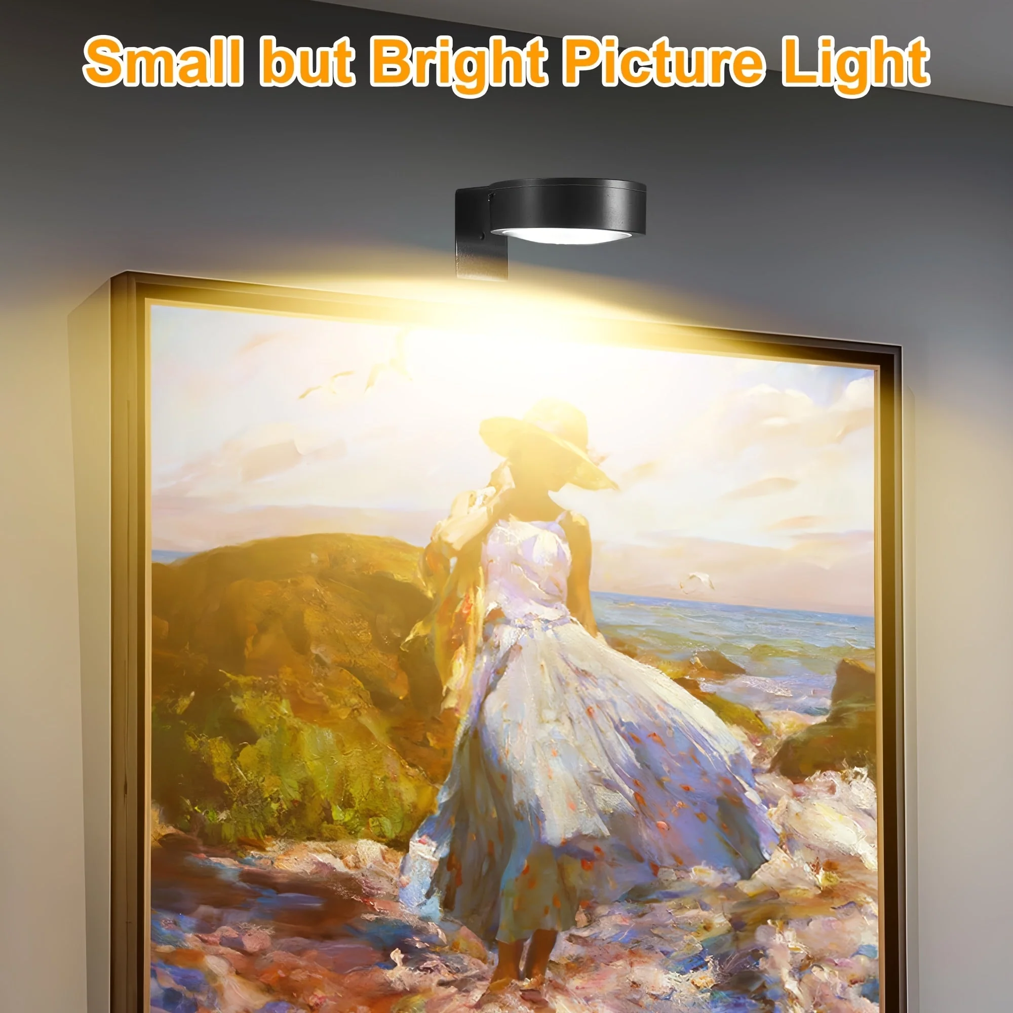Magnetic LED Picture Lights with Remote – Dimmable Wall Art Lights Battery Powered - Image 7