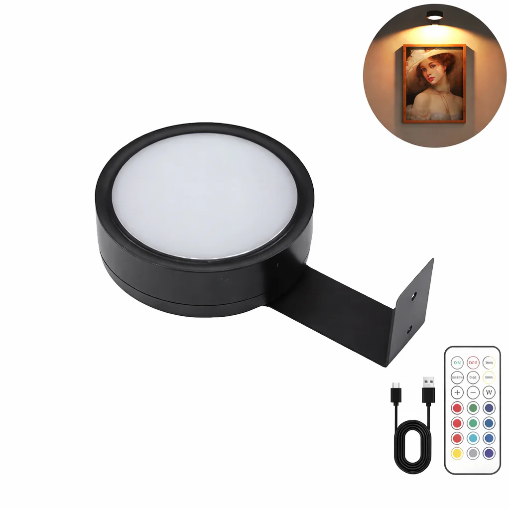Magnetic RGB Wall Art Light USB Rechargeable Remote Dimmable LED Display - Image 11