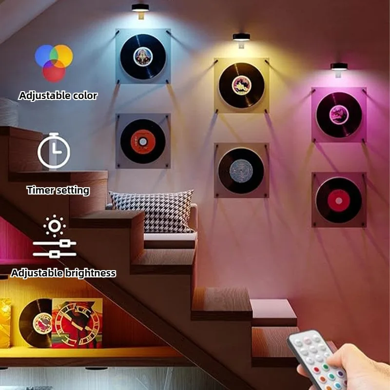Magnetic RGB Wall Art Light USB Rechargeable Remote Dimmable LED Display - Image 4